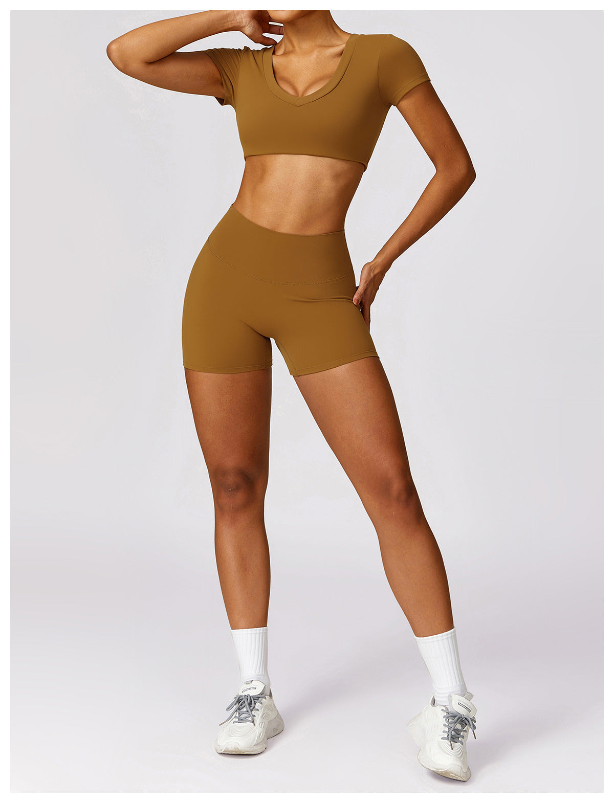 2-teilig Formschöne Silhouette Shorts-Set