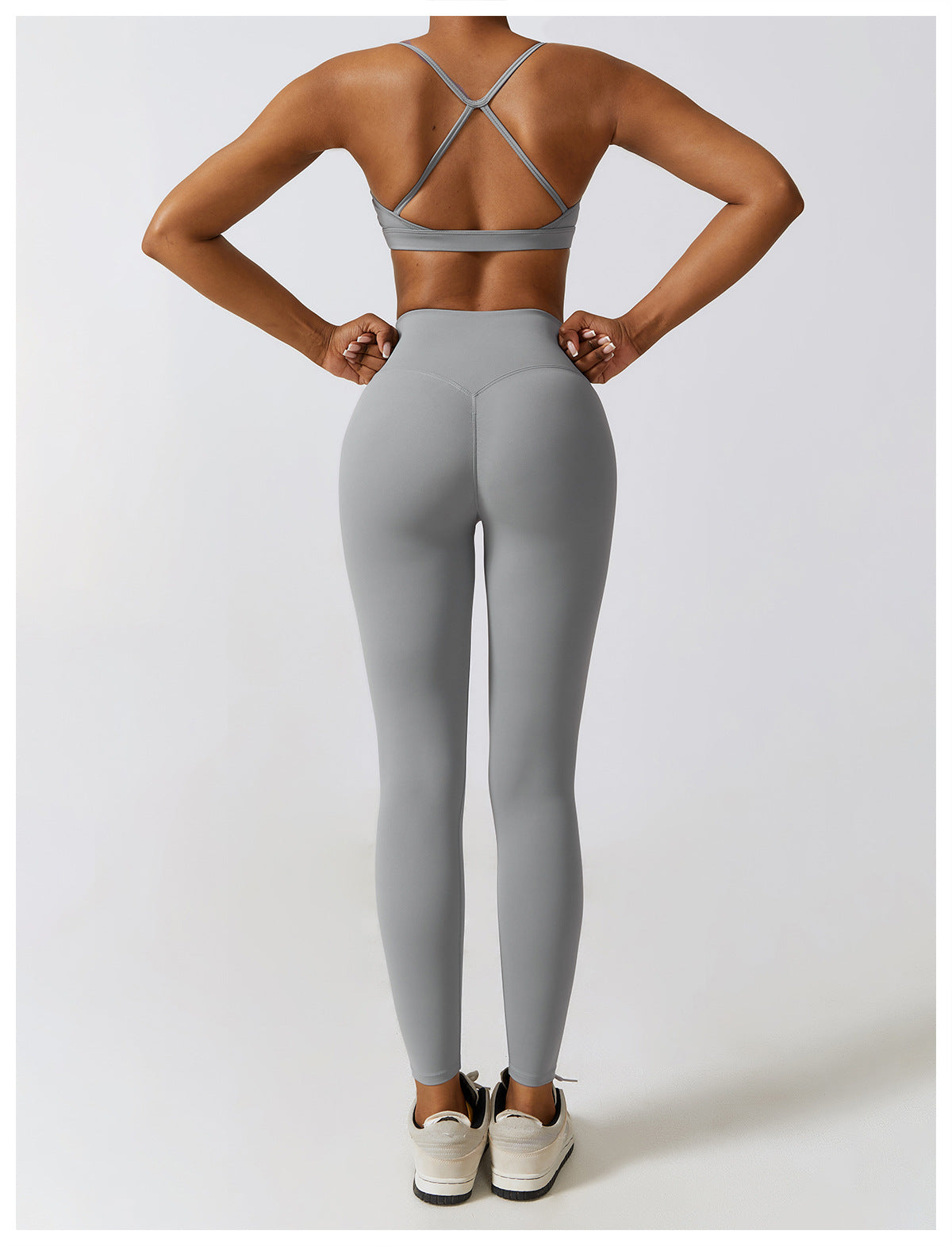 2-teilig X-Back Sports-BH + Push-up Leggings Set