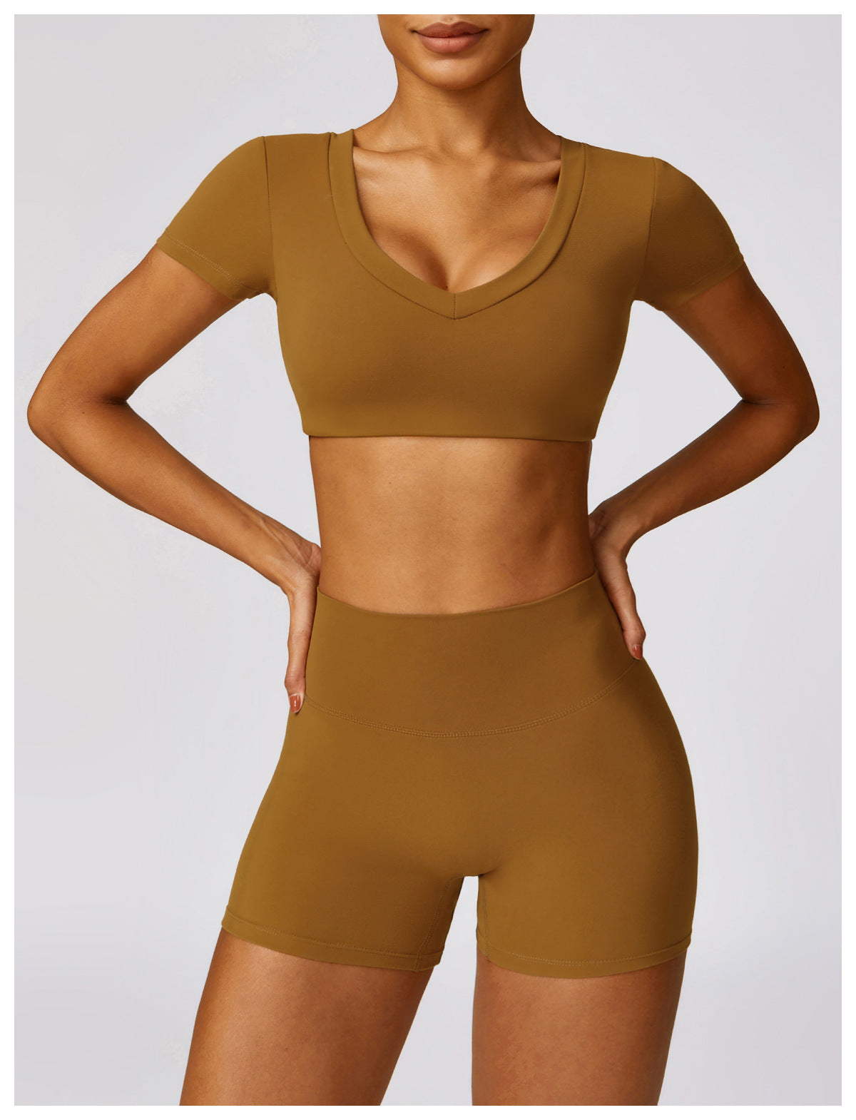 2-teilig Formschöne Silhouette Shorts-Set