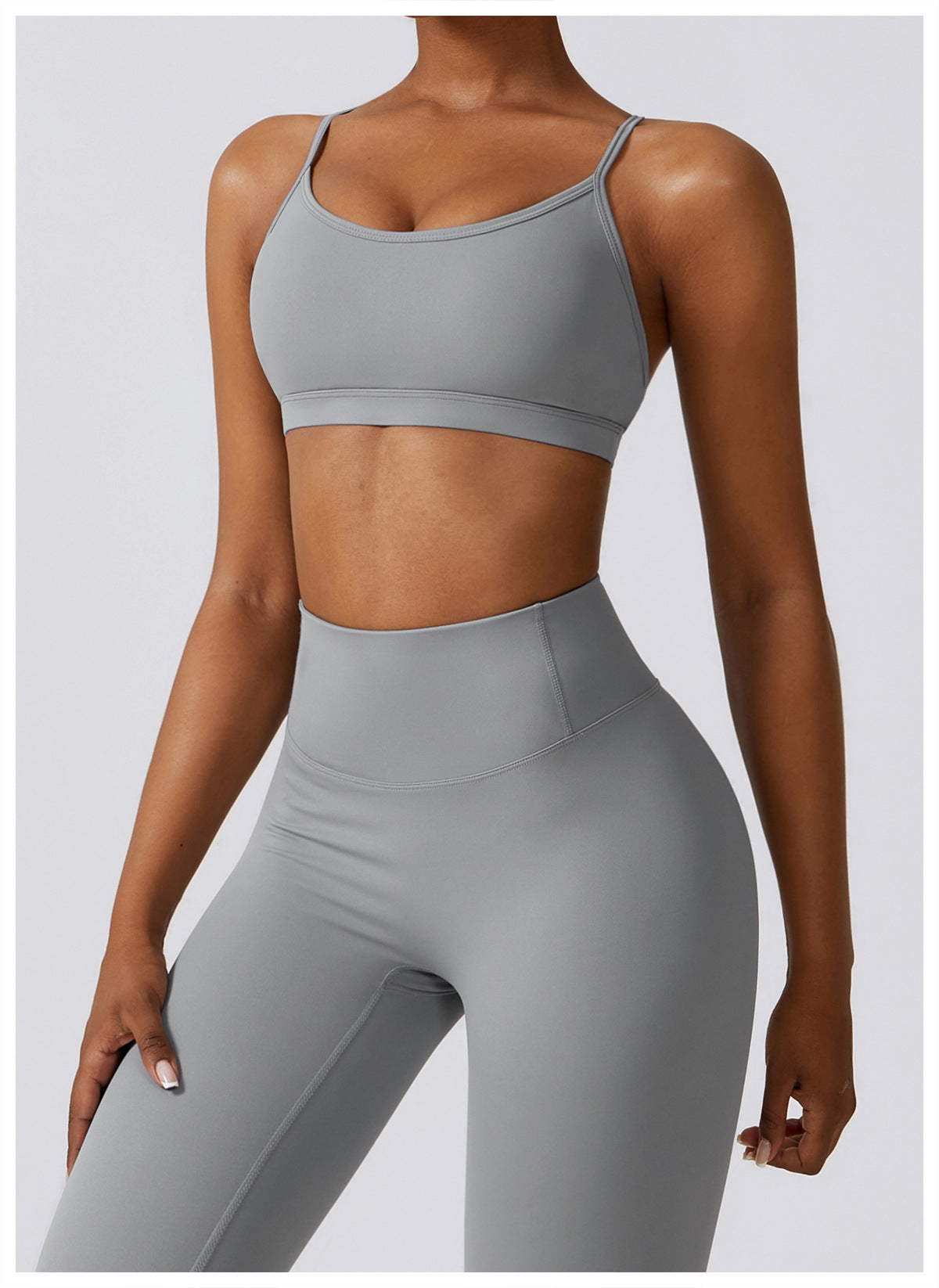 2-teilig X-Back Sports-BH + Push-up Leggings Set