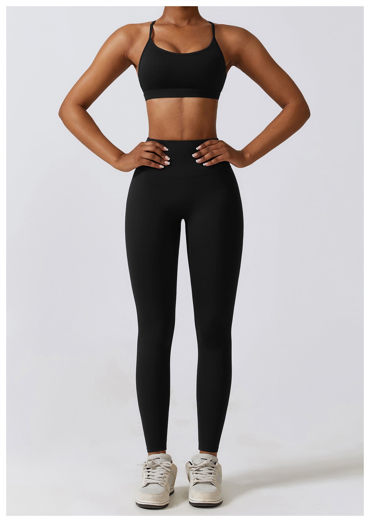 2-teilig X-Back Sports-BH + Push-up Leggings Set