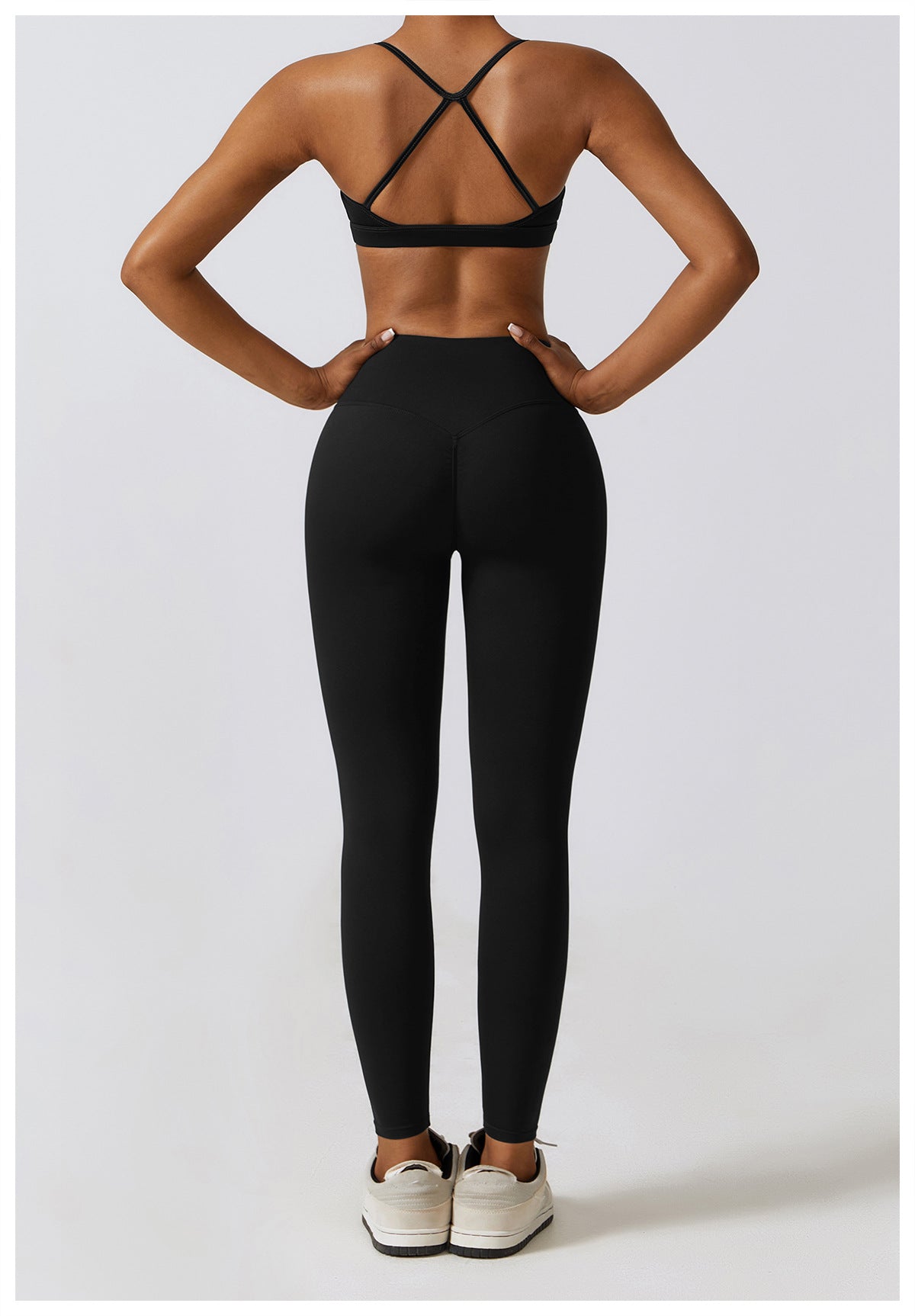 2-teilig X-Back Sports-BH + Push-up Leggings Set