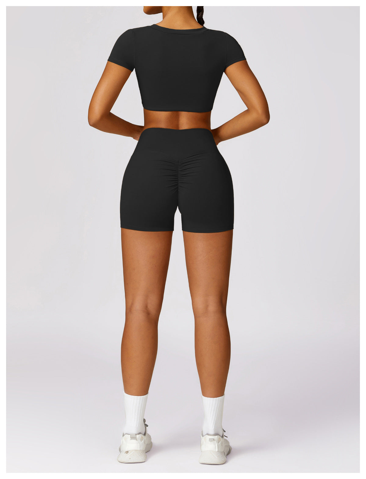 2-teilig Formschöne Silhouette Shorts-Set
