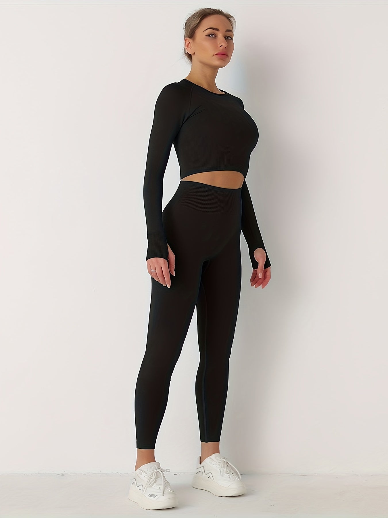 2-teiliges Seamless Long Sleeves Sport Set