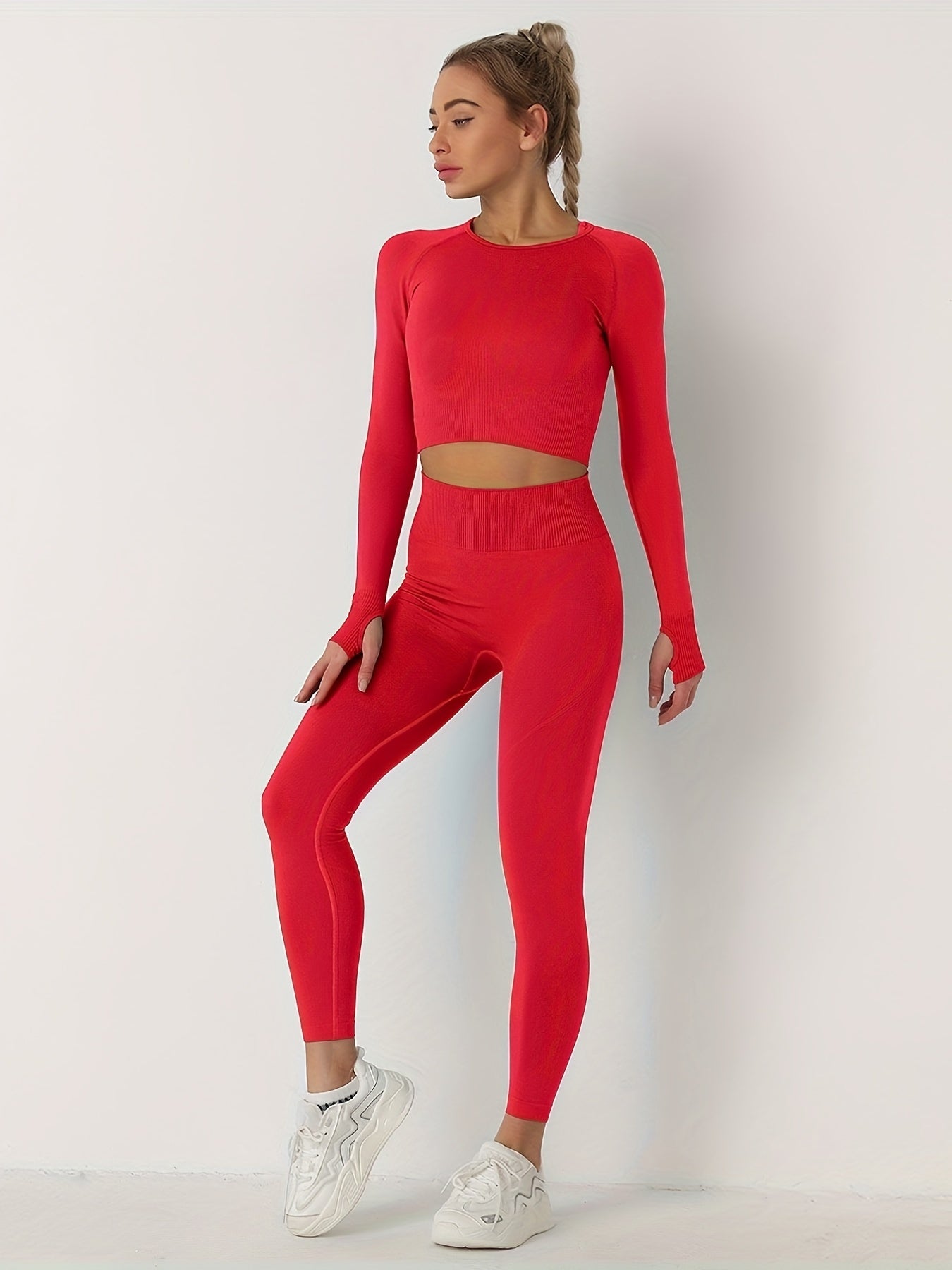 2-teiliges Seamless Long Sleeves Sport Set