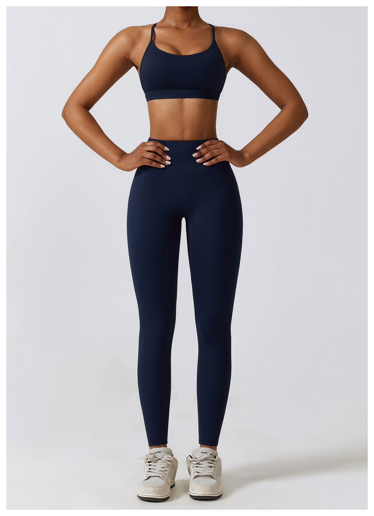 2-teilig X-Back Sports-BH + Push-up Leggings Set