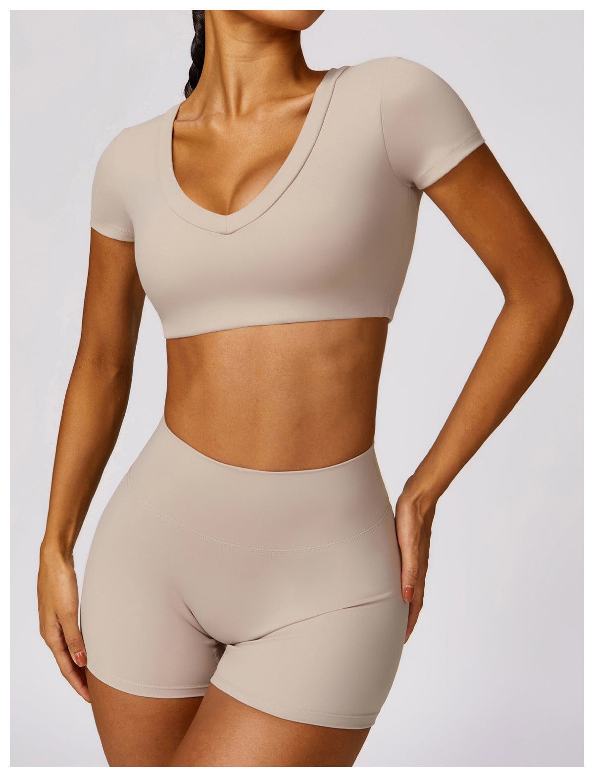 2-teilig Formschöne Silhouette Shorts-Set