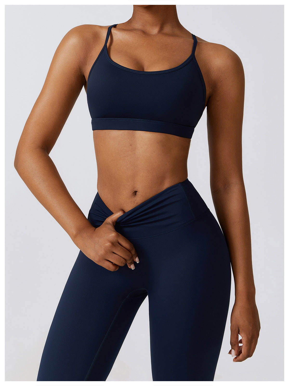 2-teilig X-Back Sports-BH + Push-up Leggings Set