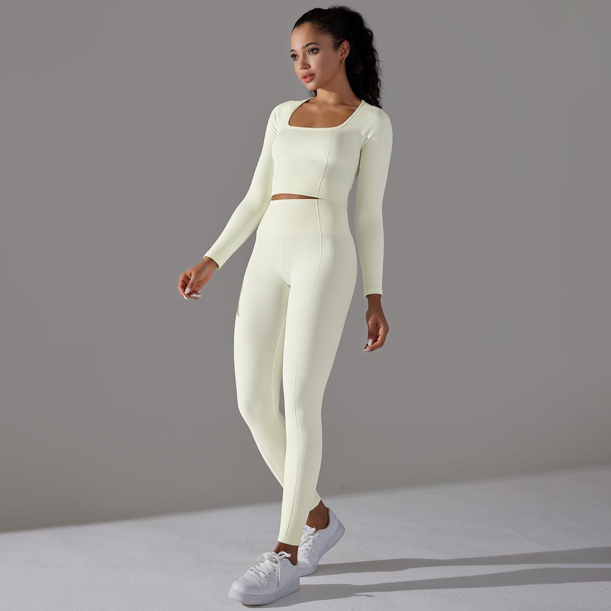 2-teiliges Eleganz-Seamless Langärmliger Sport-Set