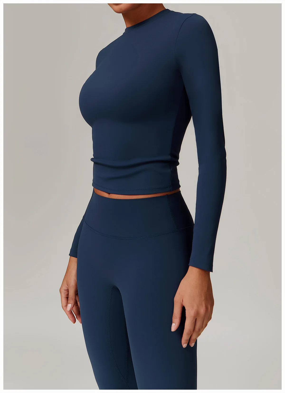 2-teiliges Langärmliges Sportshirt mit Leggings Set