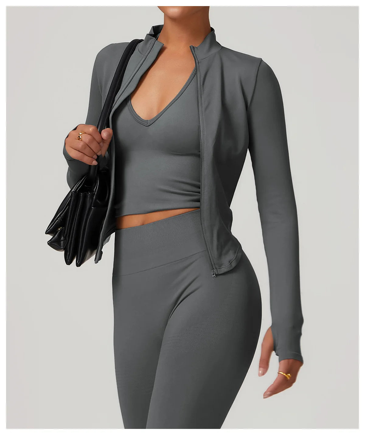Nahtlose Sport Zipper-Jacke