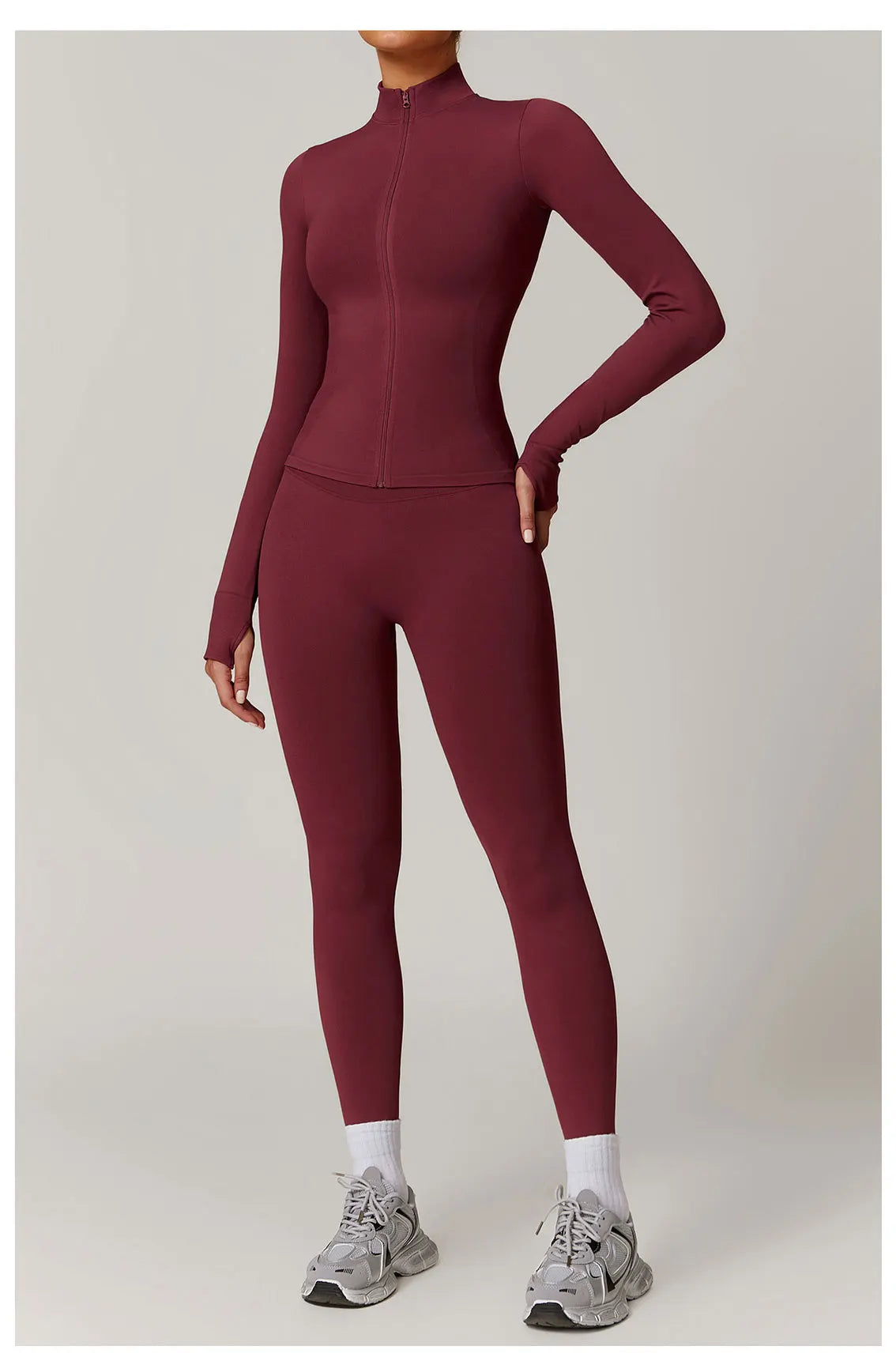 2-teiliger Sport-Jacke mit Leggings