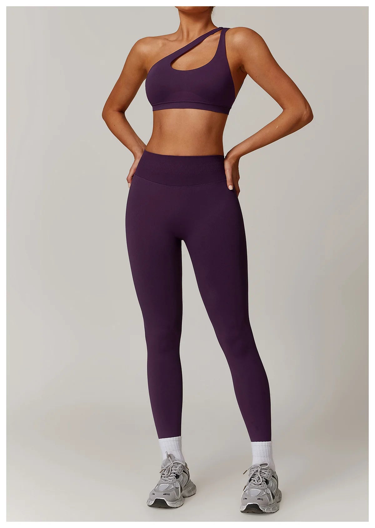 2. teiliger One-Shoulder Sport-BH mit Leggings