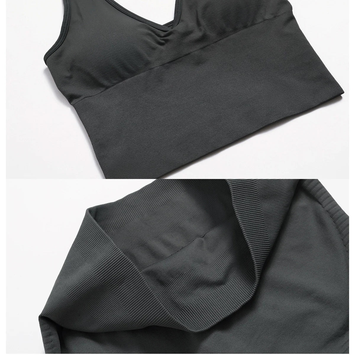 2-Teiliger Fitness Set Hanging Neck Top mit Leggings