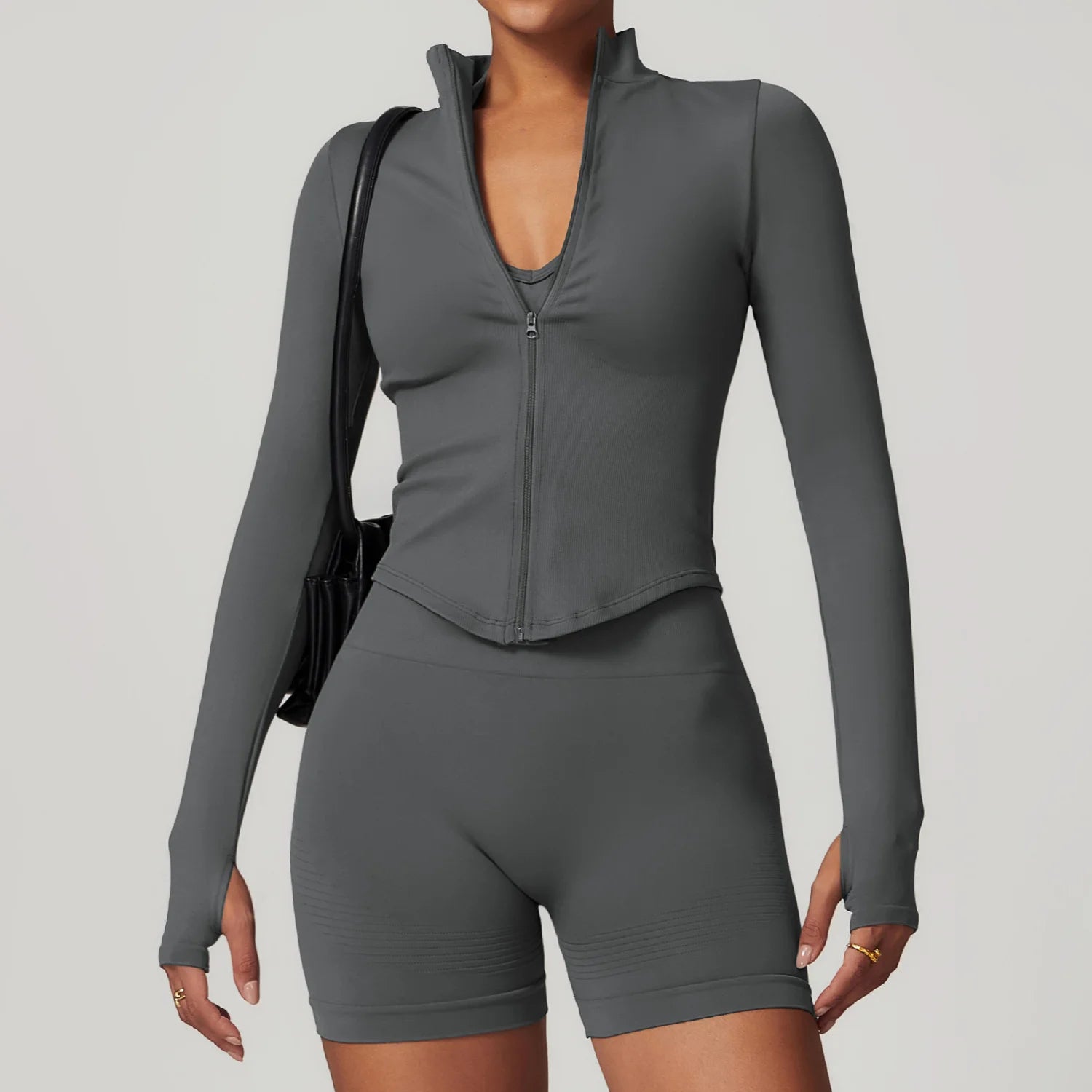 Nahtlose Sport Zipper-Jacke