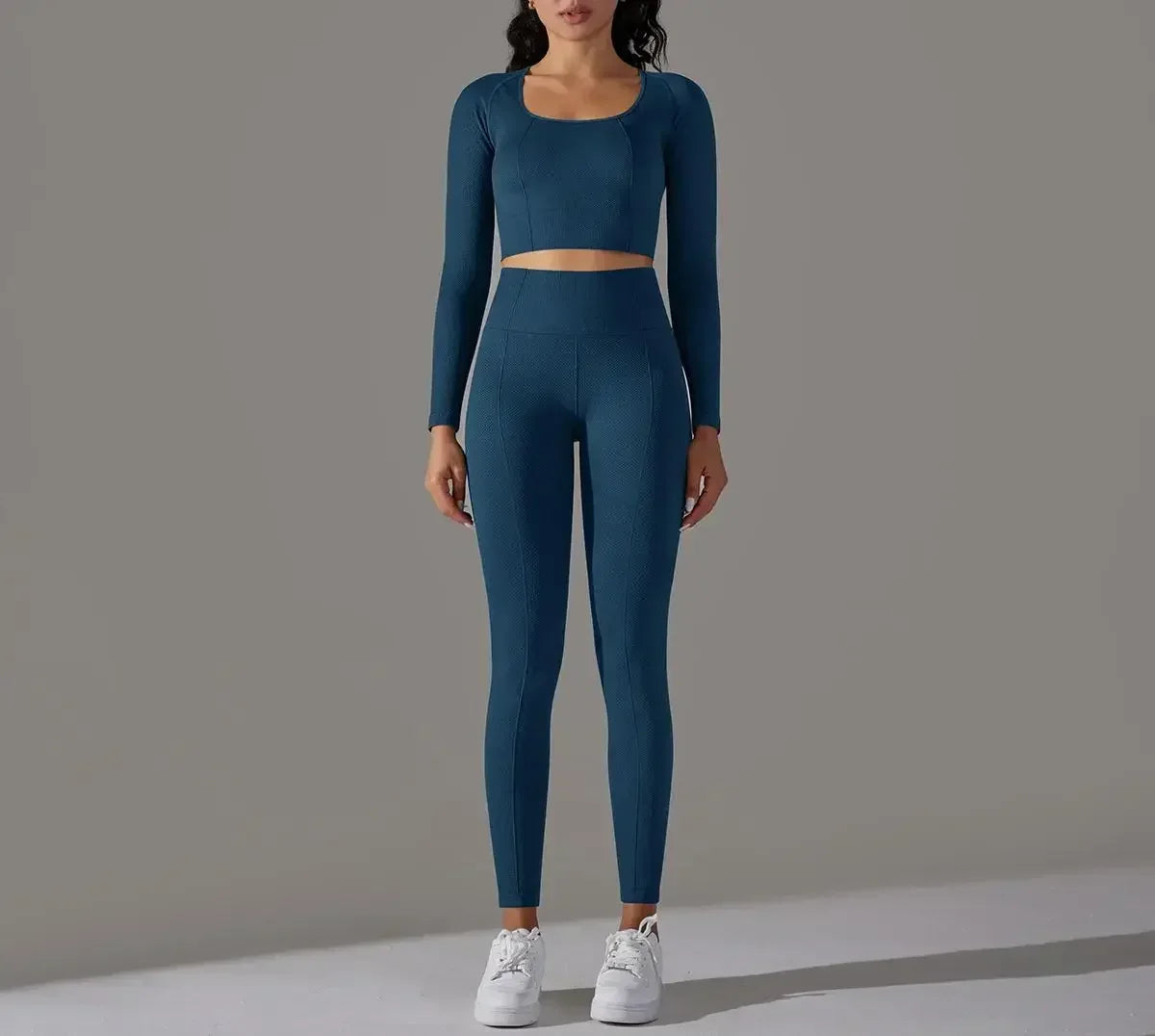 2-teiliges Eleganz-Seamless Langärmliger Sport-Set