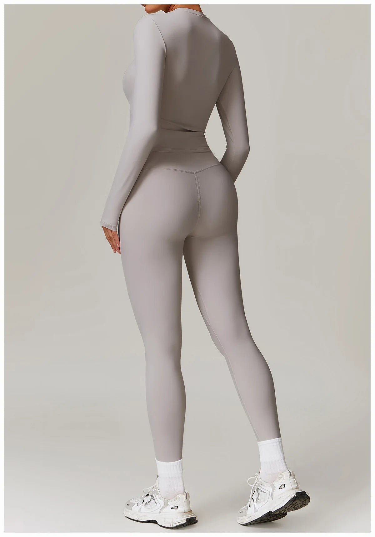 2-teiliges Langärmliges Sportshirt mit Leggings Set