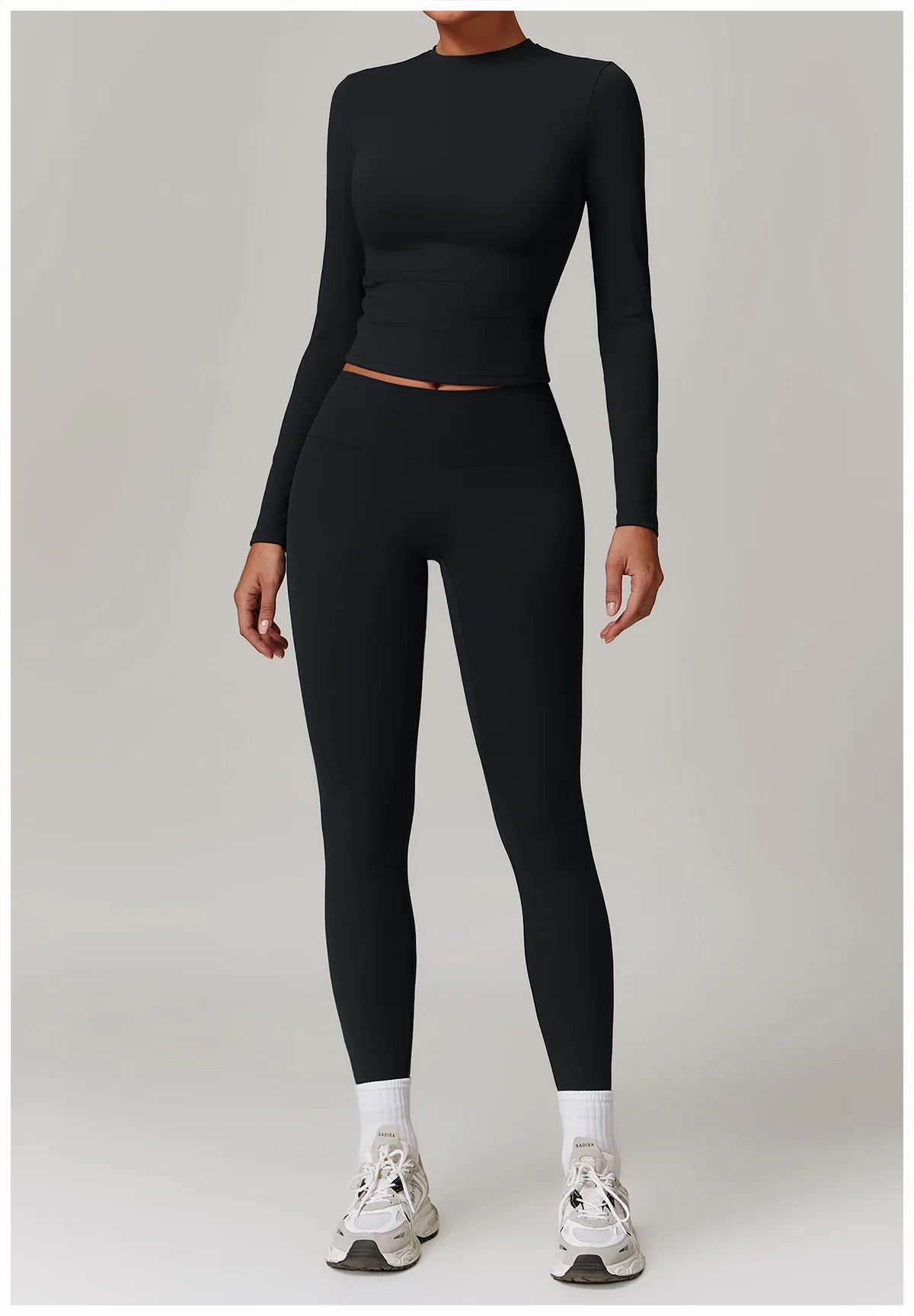 2-teiliges Langärmliges Sportshirt mit Leggings Set