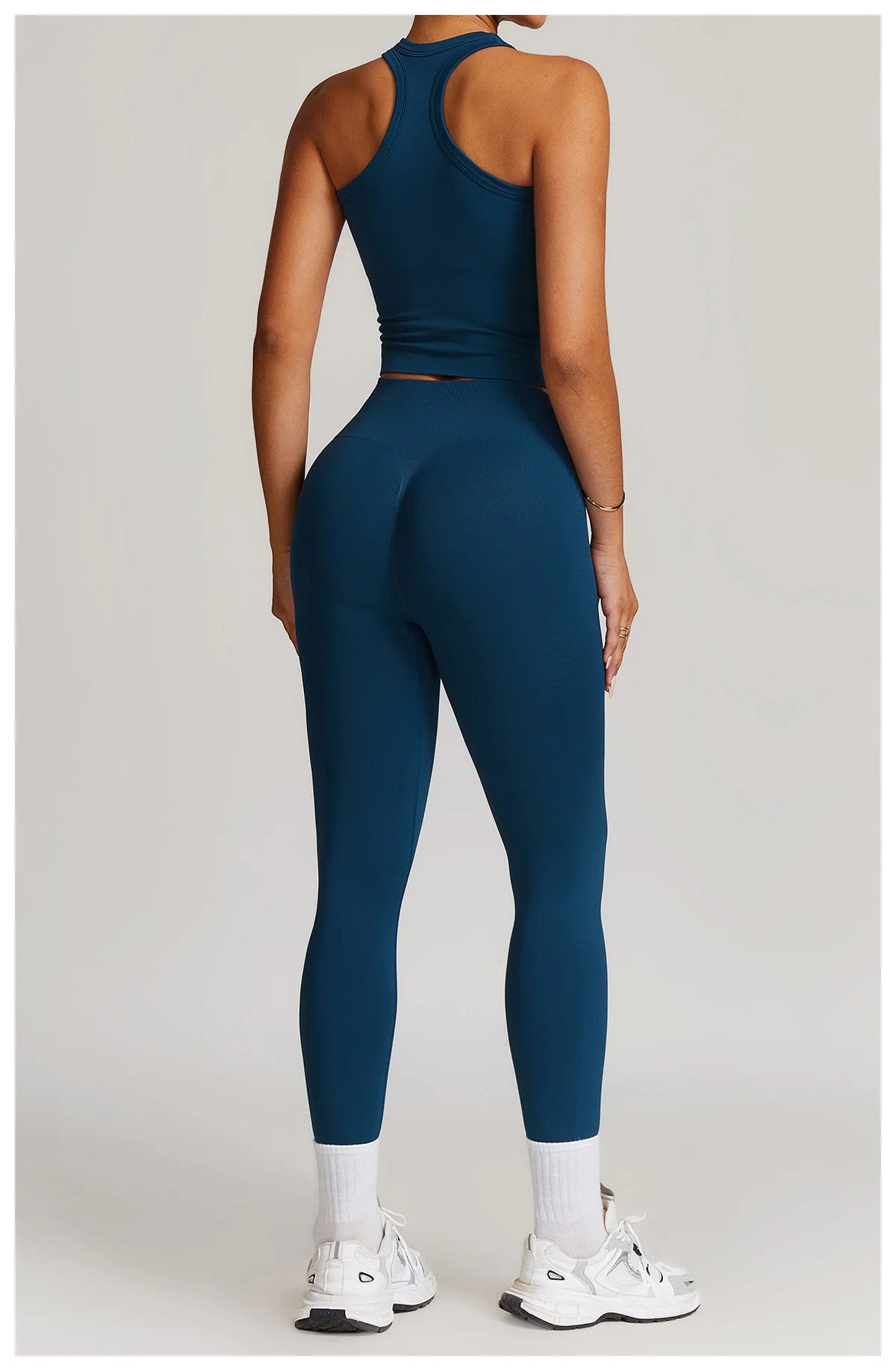 2-Teiliger Fitness Set Crop-Top mit Leggings