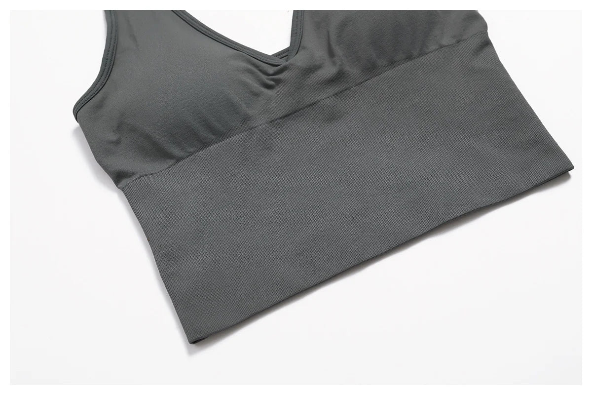 2-Teiliger Fitness Set Hanging Neck Top mit Leggings