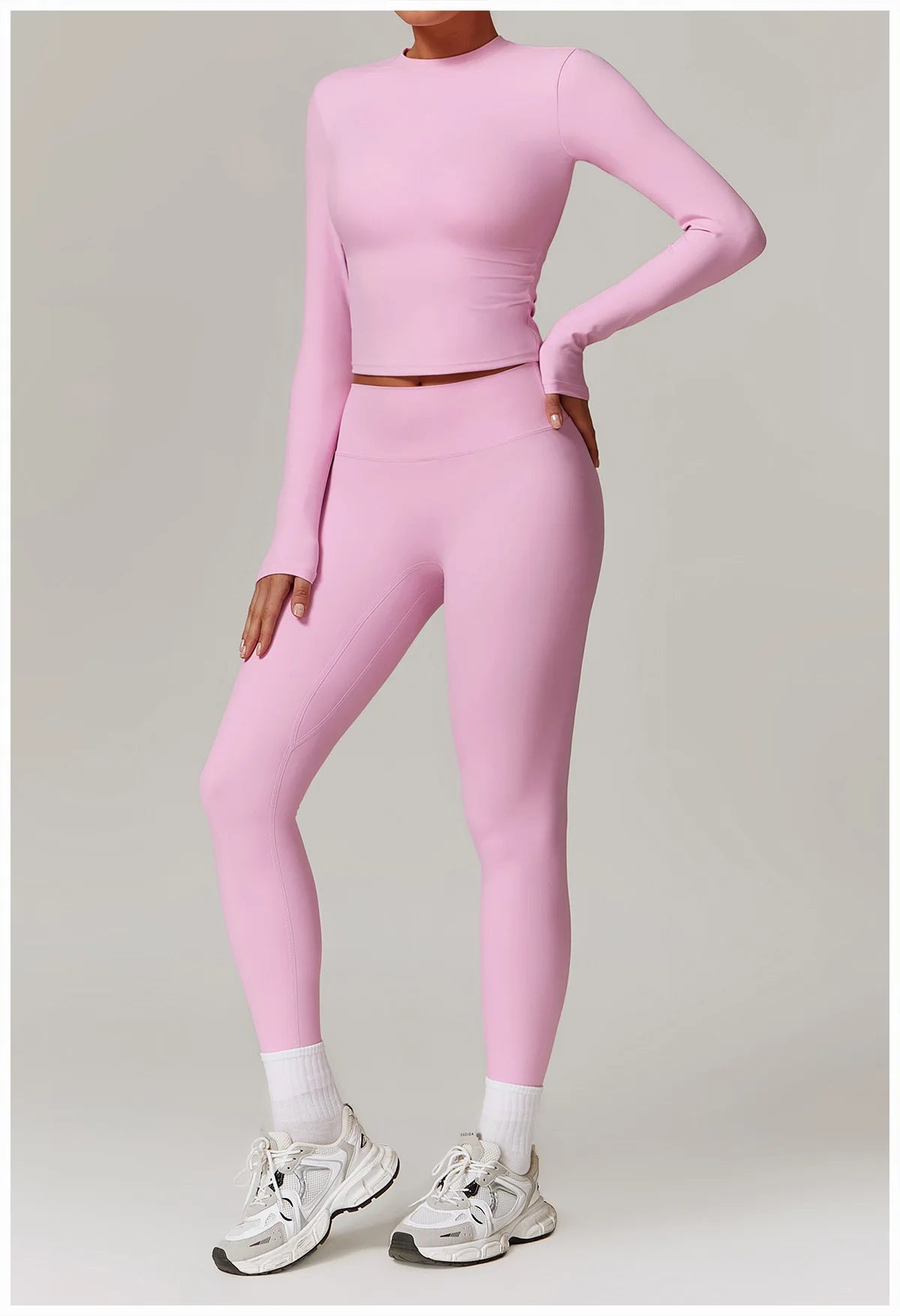 2-teiliges Langärmliges Sportshirt mit Leggings Set