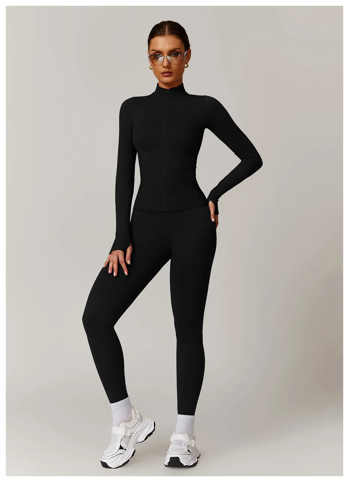 2-teiliger Sport-Jacke mit Leggings