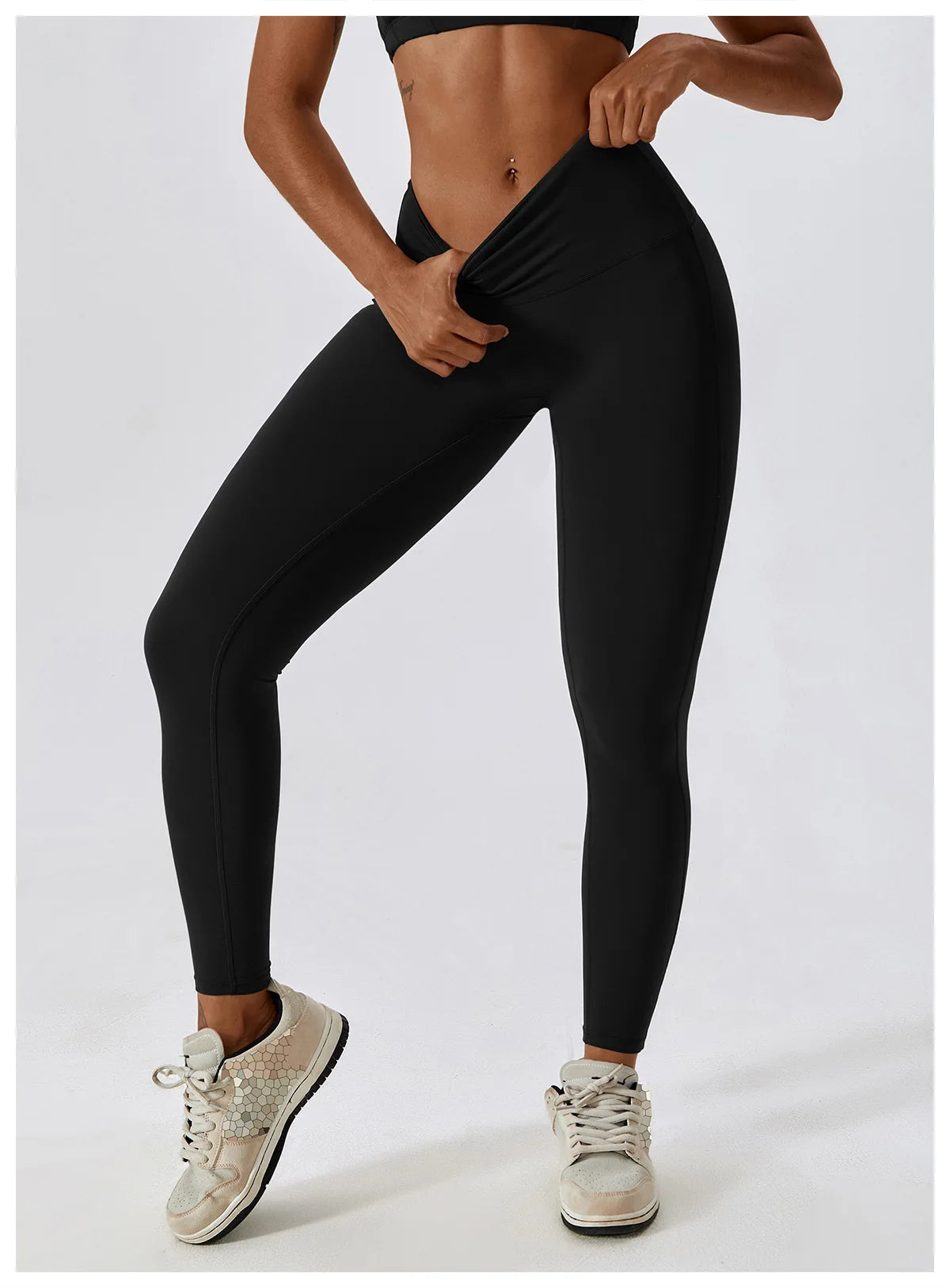 Push-Up Sportleggings mit hohem Bund