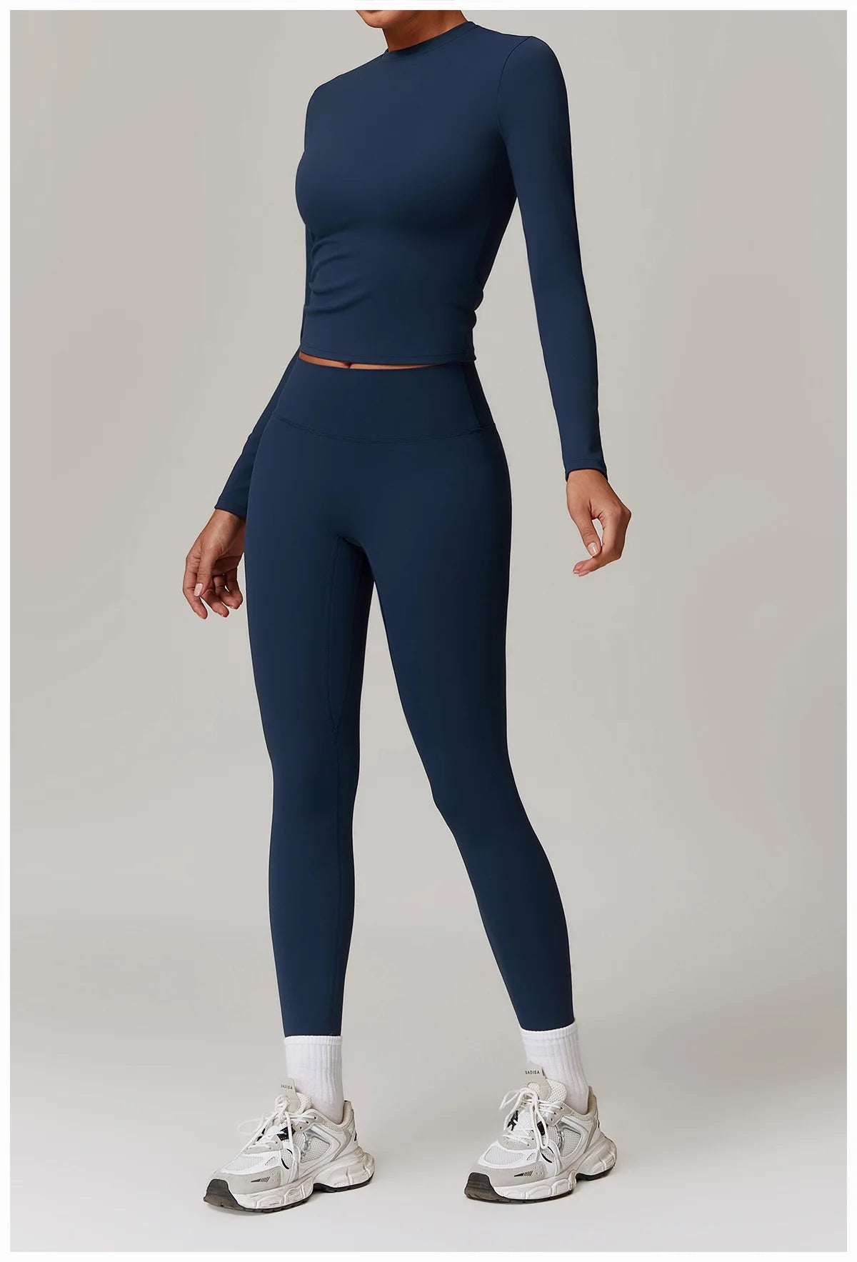 2-teiliges Langärmliges Sportshirt mit Leggings Set