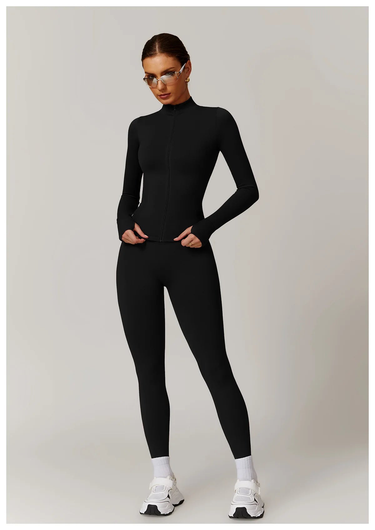 2-teiliger Sport-Jacke mit Leggings