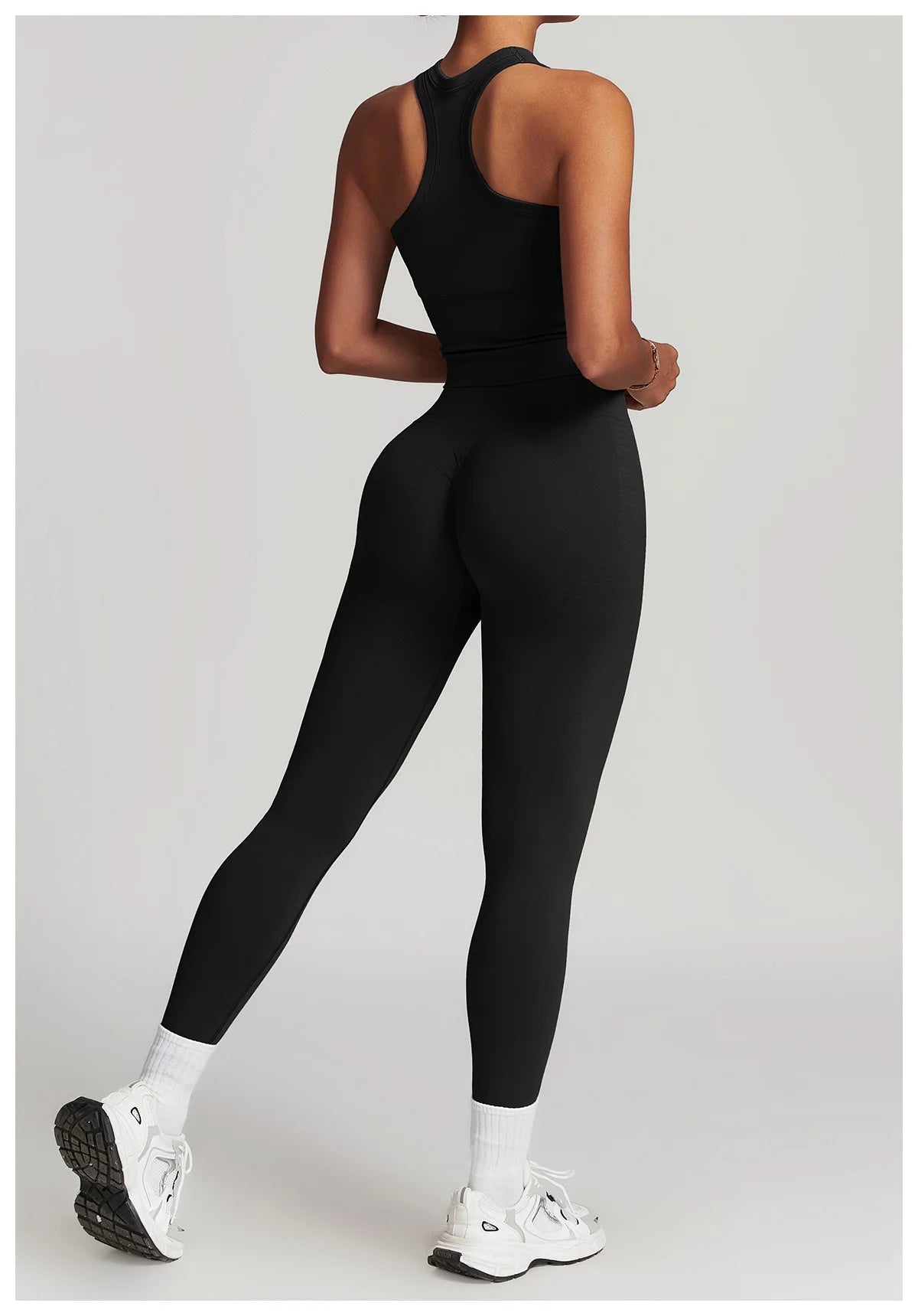 2-Teiliger Fitness Set Crop-Top mit Leggings