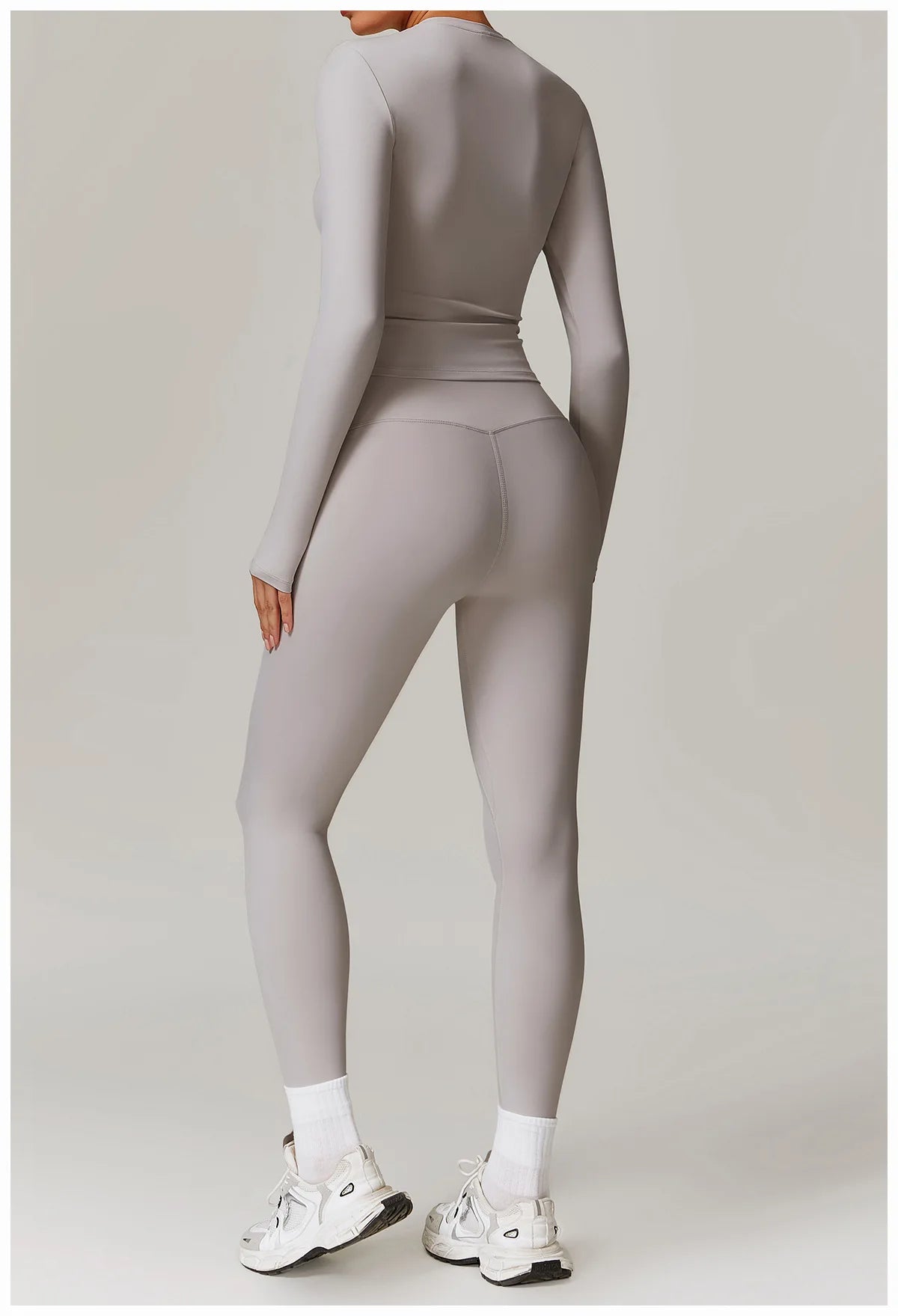2-teiliges Langärmliges Sportshirt mit Leggings Set