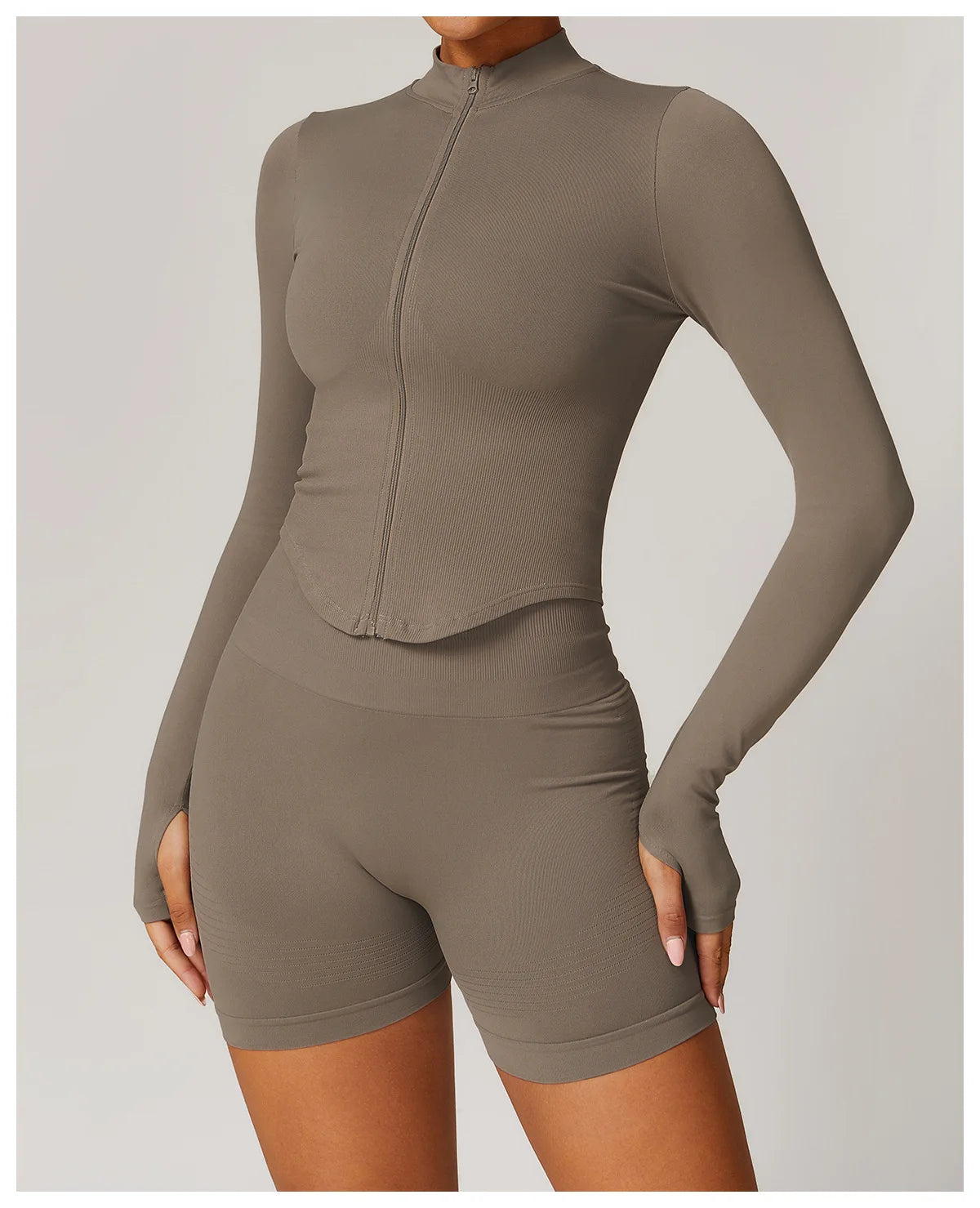 Nahtlose Sport Zipper-Jacke