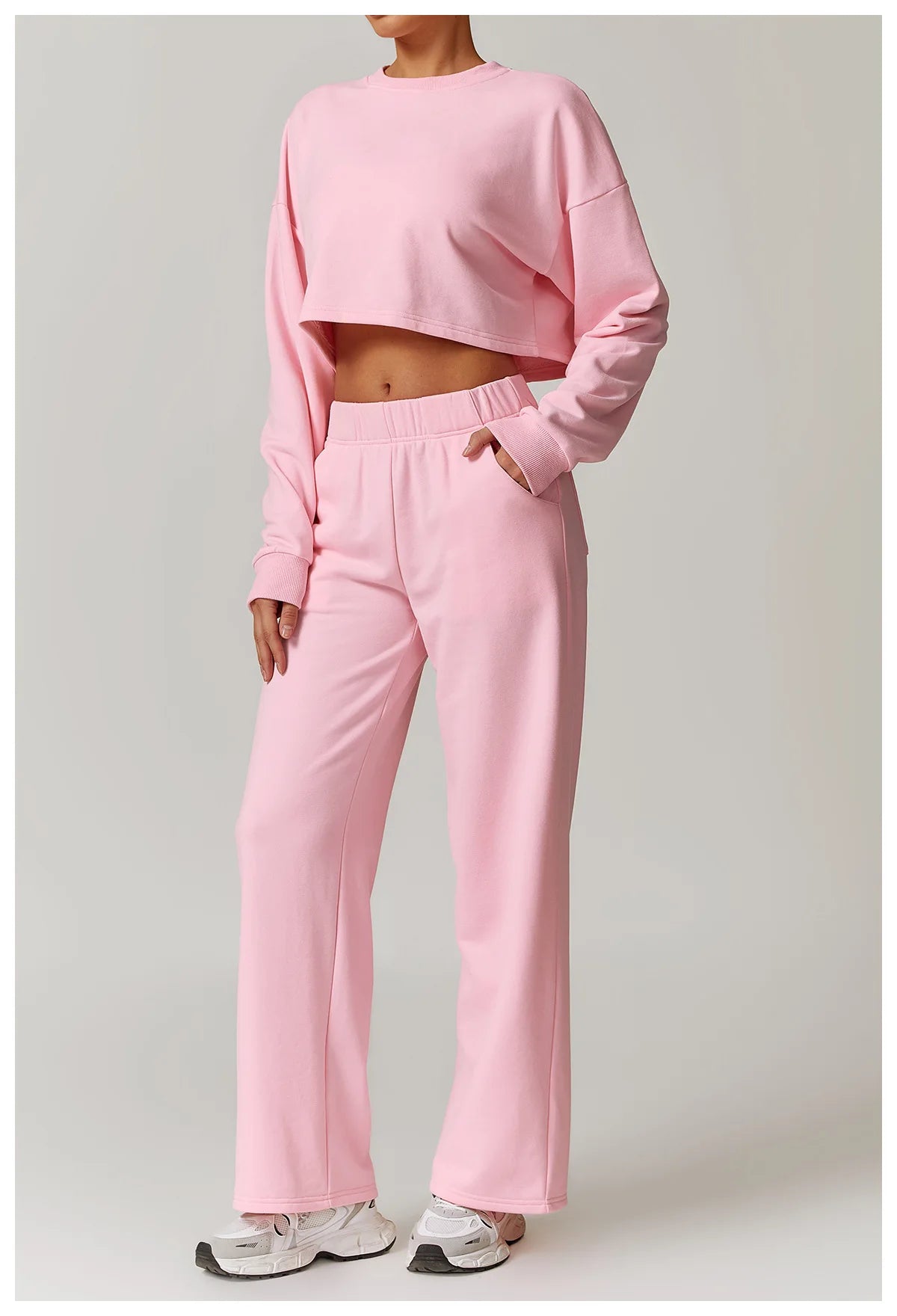 2-teiligen Gym Set Sweatpants mit Sweatshirt