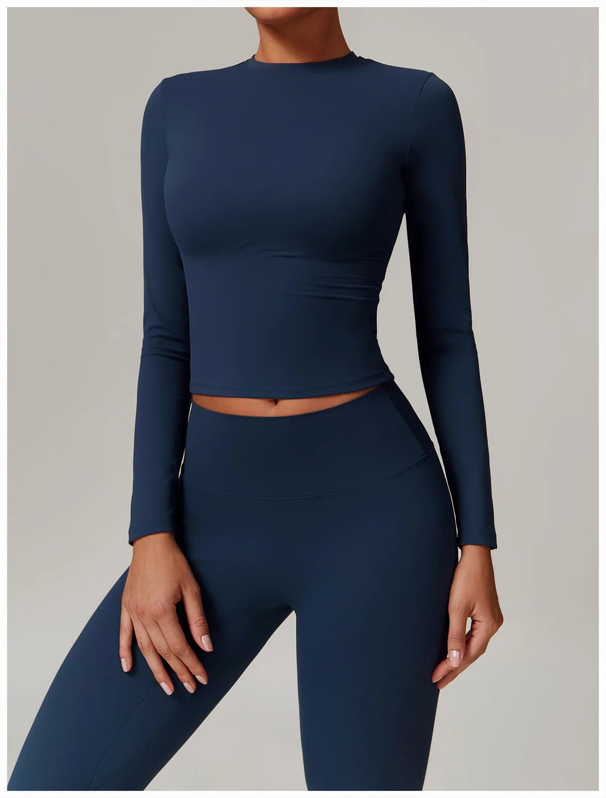 2-teiliges Langärmliges Sportshirt mit Leggings Set