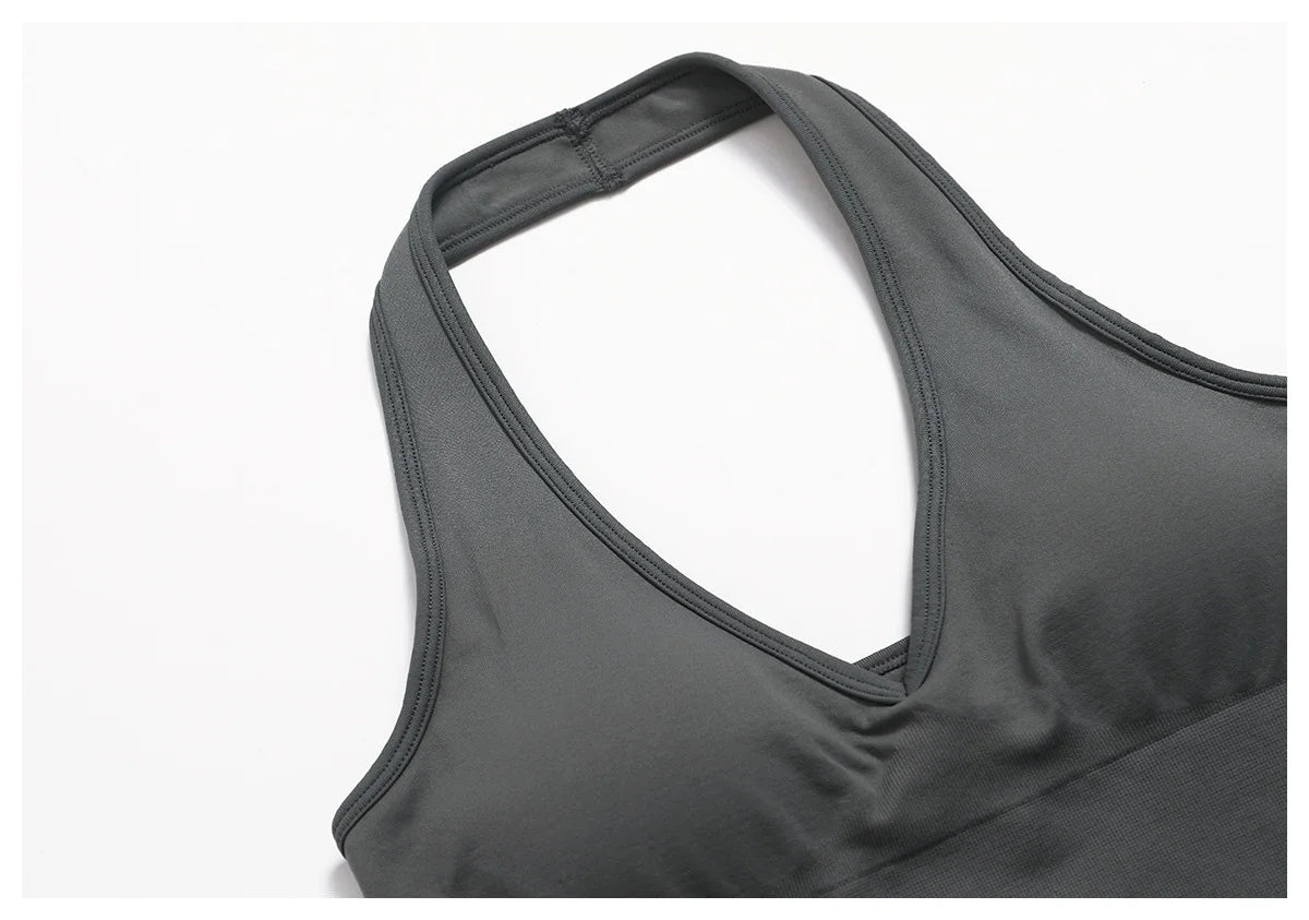 2-Teiliger Fitness Set Hanging Neck Top mit Leggings