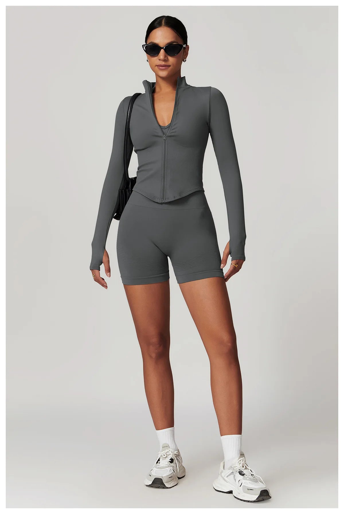 Nahtlose Sport Zipper-Jacke