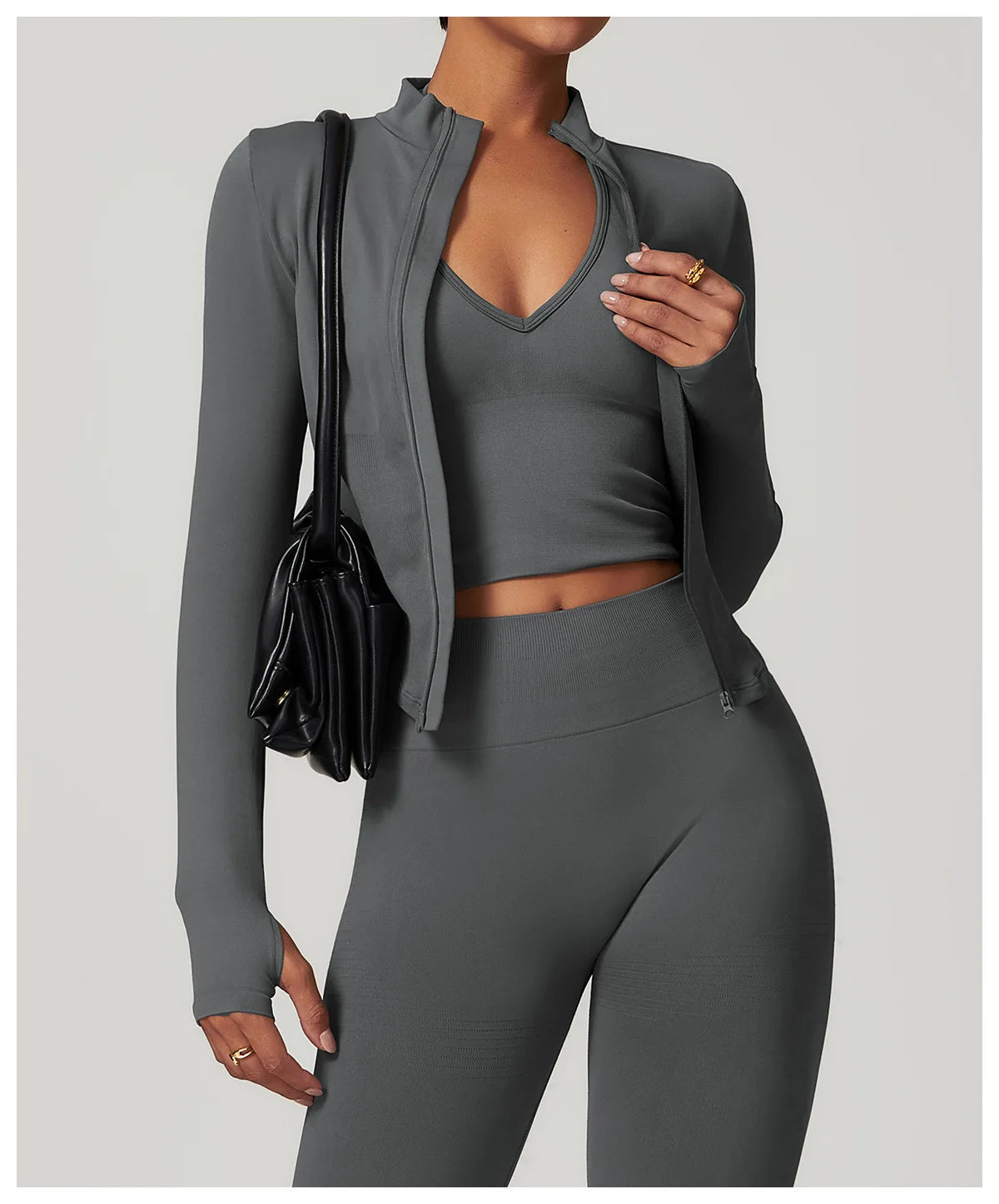 Nahtlose Sport Zipper-Jacke