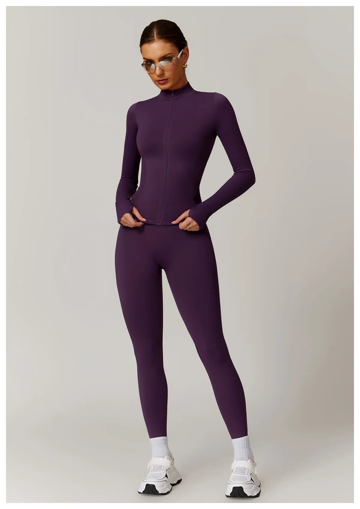 2-teiliger Sport-Jacke mit Leggings