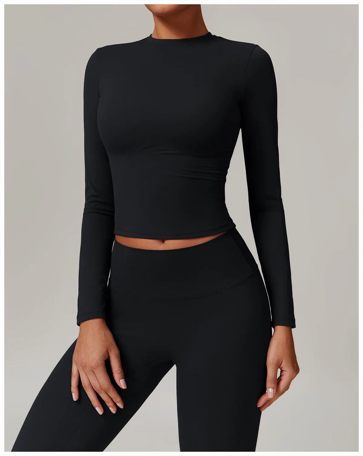 2-teiliges Langärmliges Sportshirt mit Leggings Set