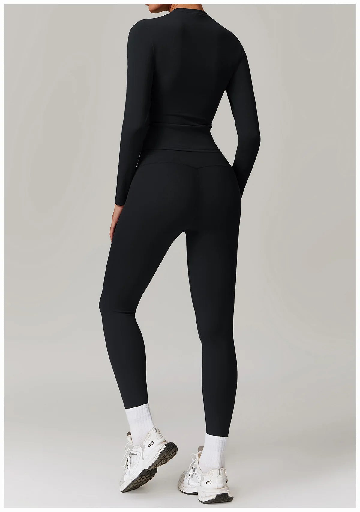 2-teiliges Langärmliges Sportshirt mit Leggings Set