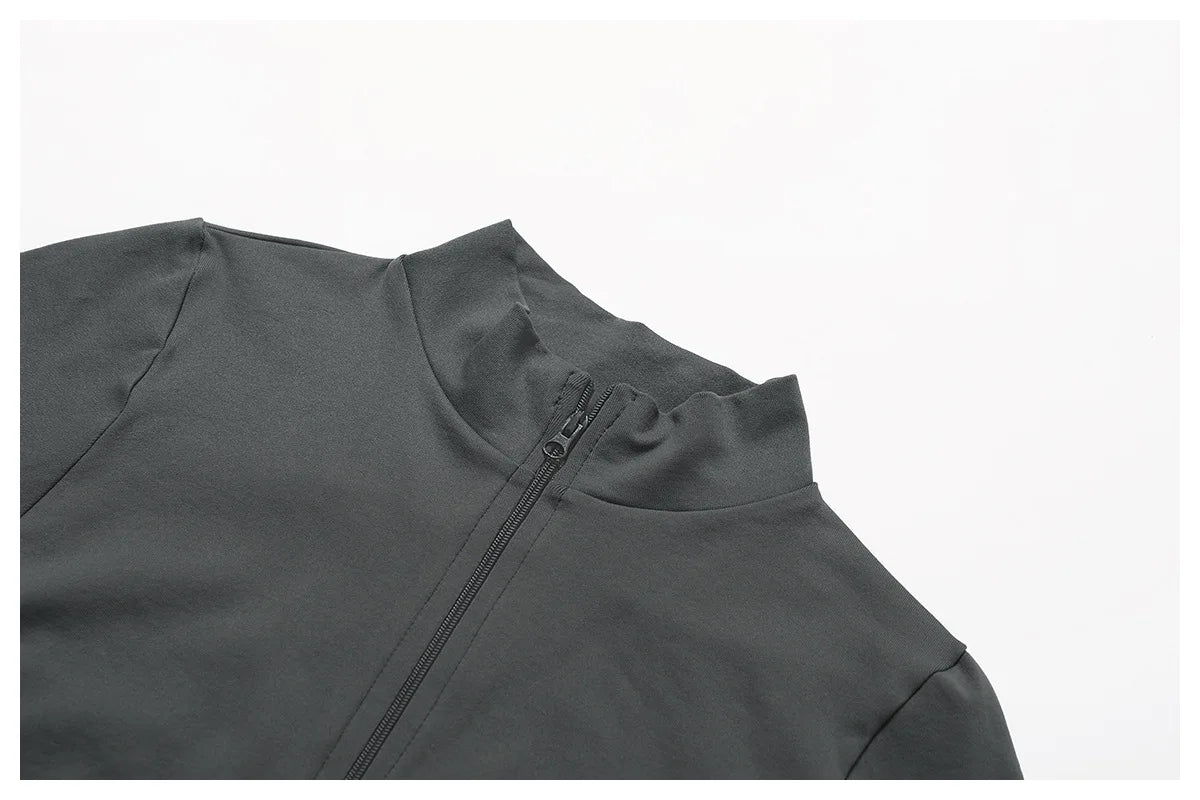 Nahtlose Sport Zipper-Jacke