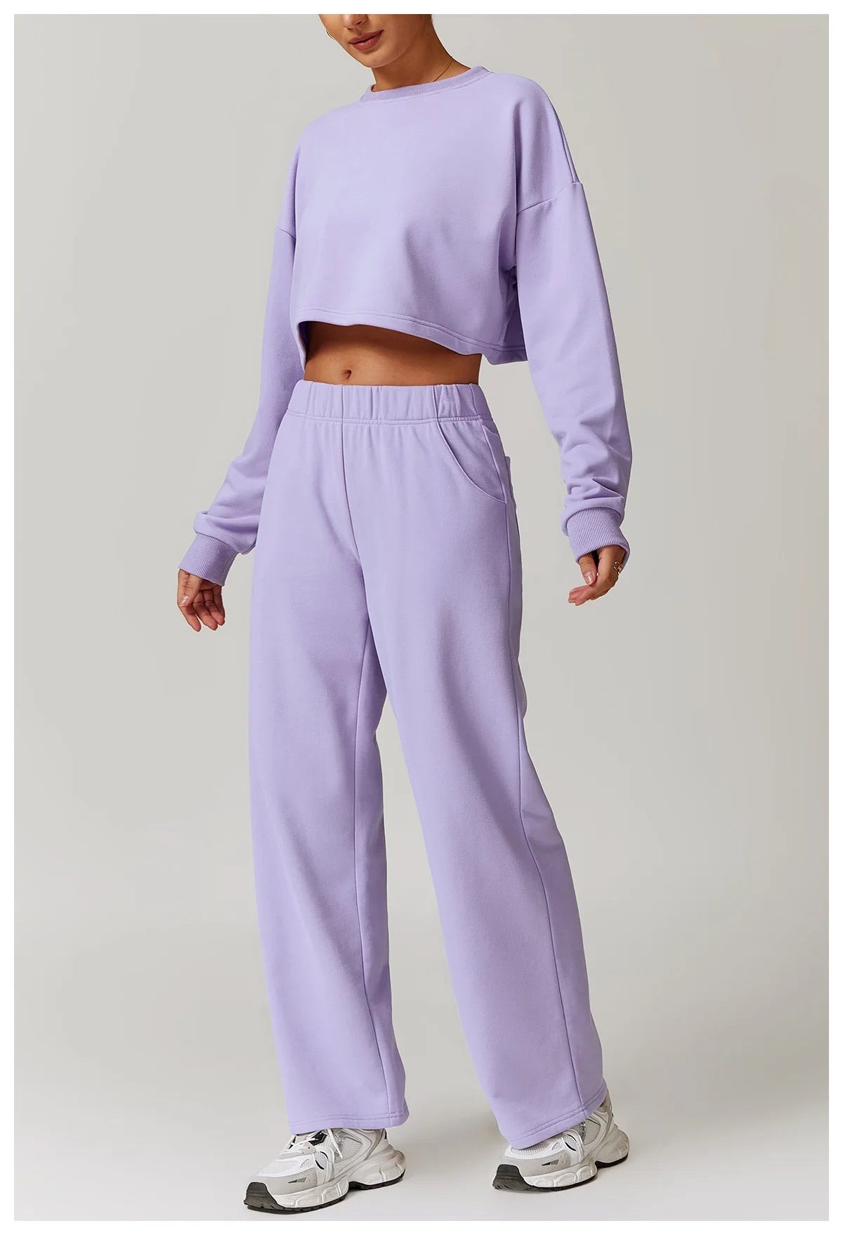 2-teiligen Gym Set Sweatpants mit Sweatshirt