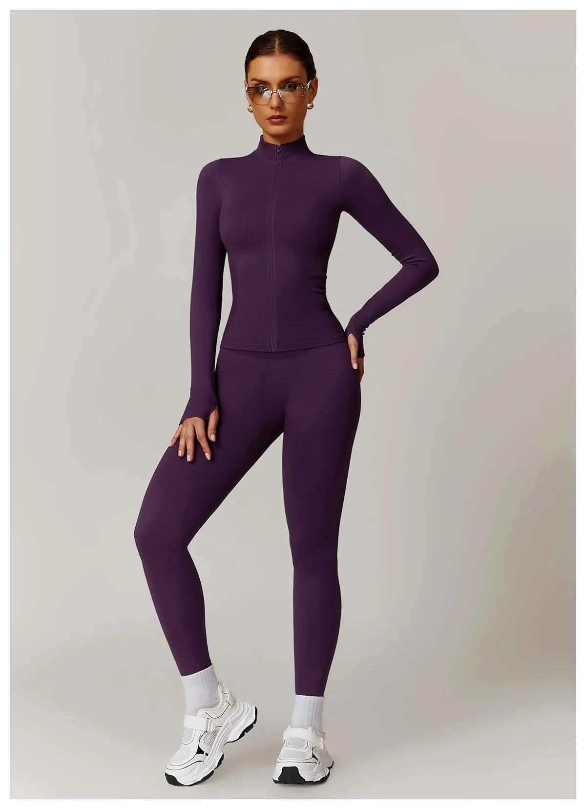 2-teiliger Sport-Jacke mit Leggings