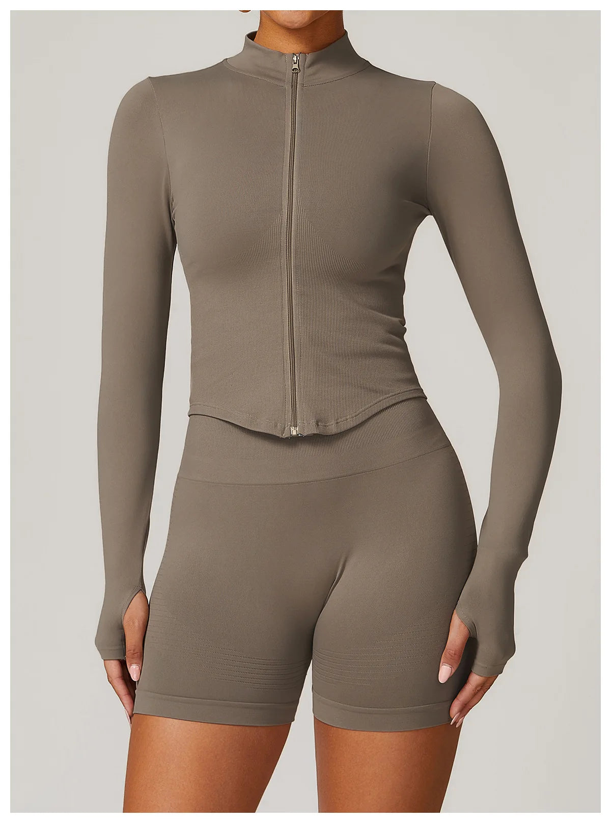 Nahtlose Sport Zipper-Jacke