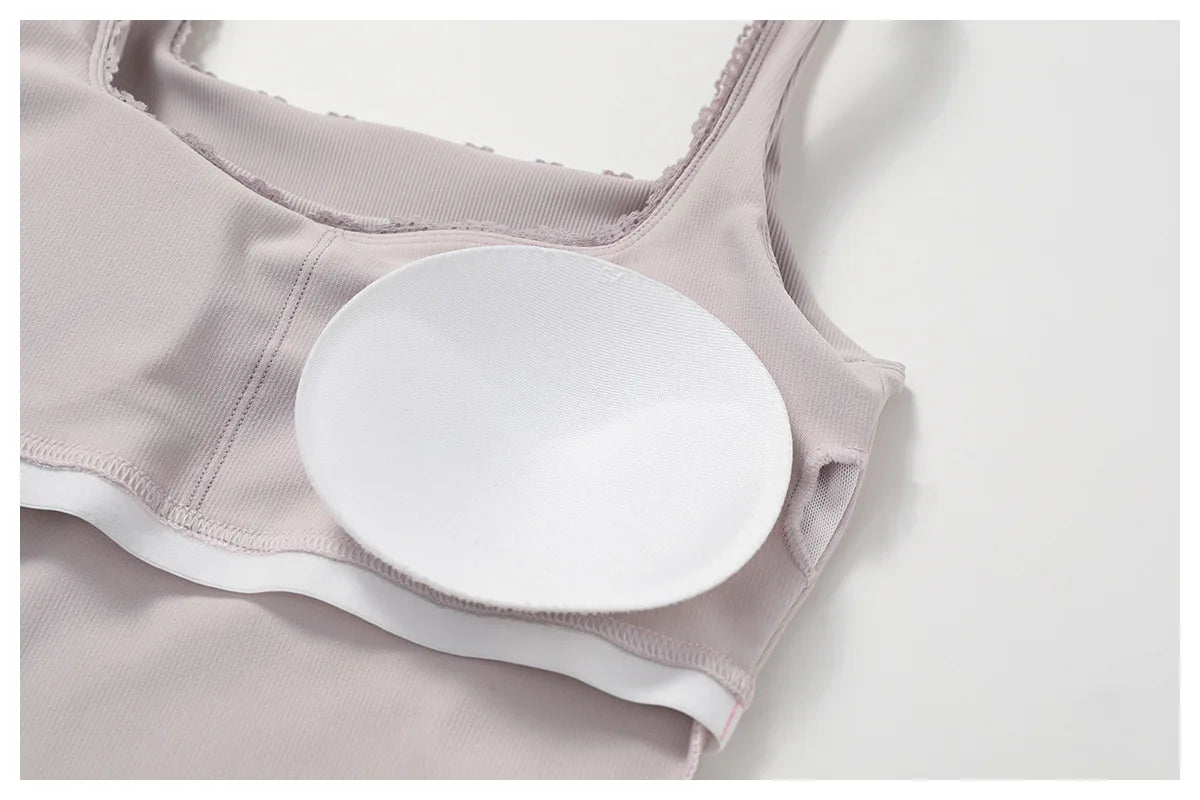 2-Teiligen Ribbed Gym Set mit Crop-top