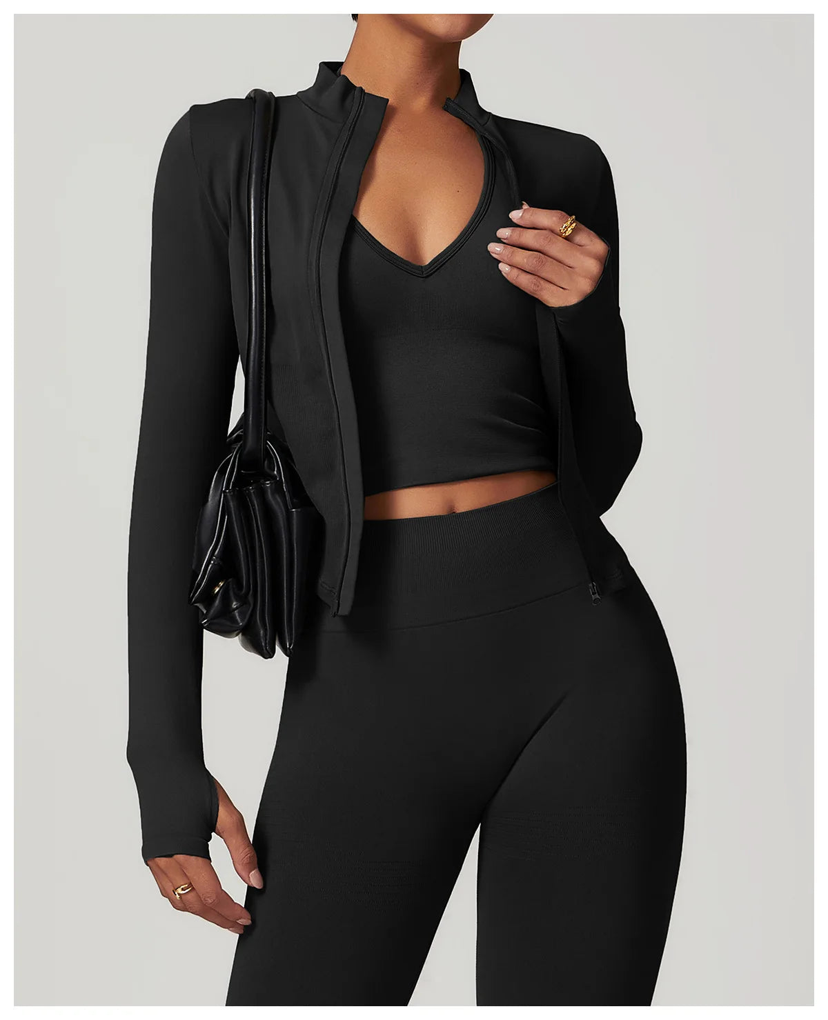 Nahtlose Sport Zipper-Jacke