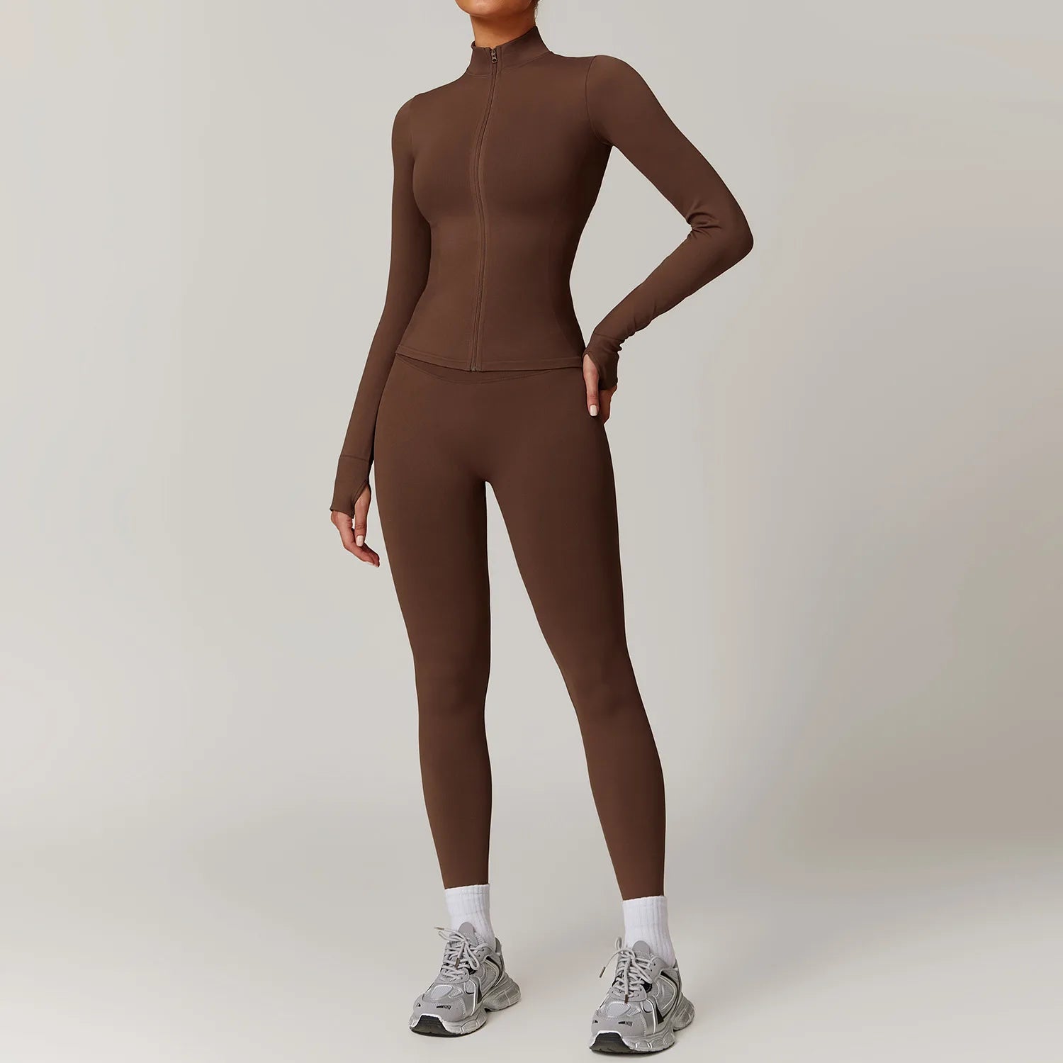 2-teiliger Sport-Jacke mit Leggings