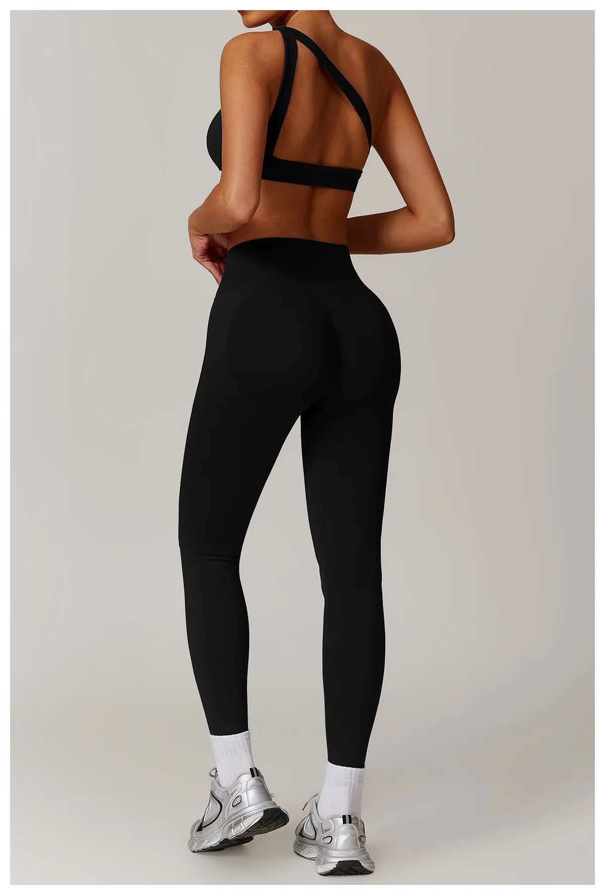 2. teiliger One-Shoulder Sport-BH mit Leggings
