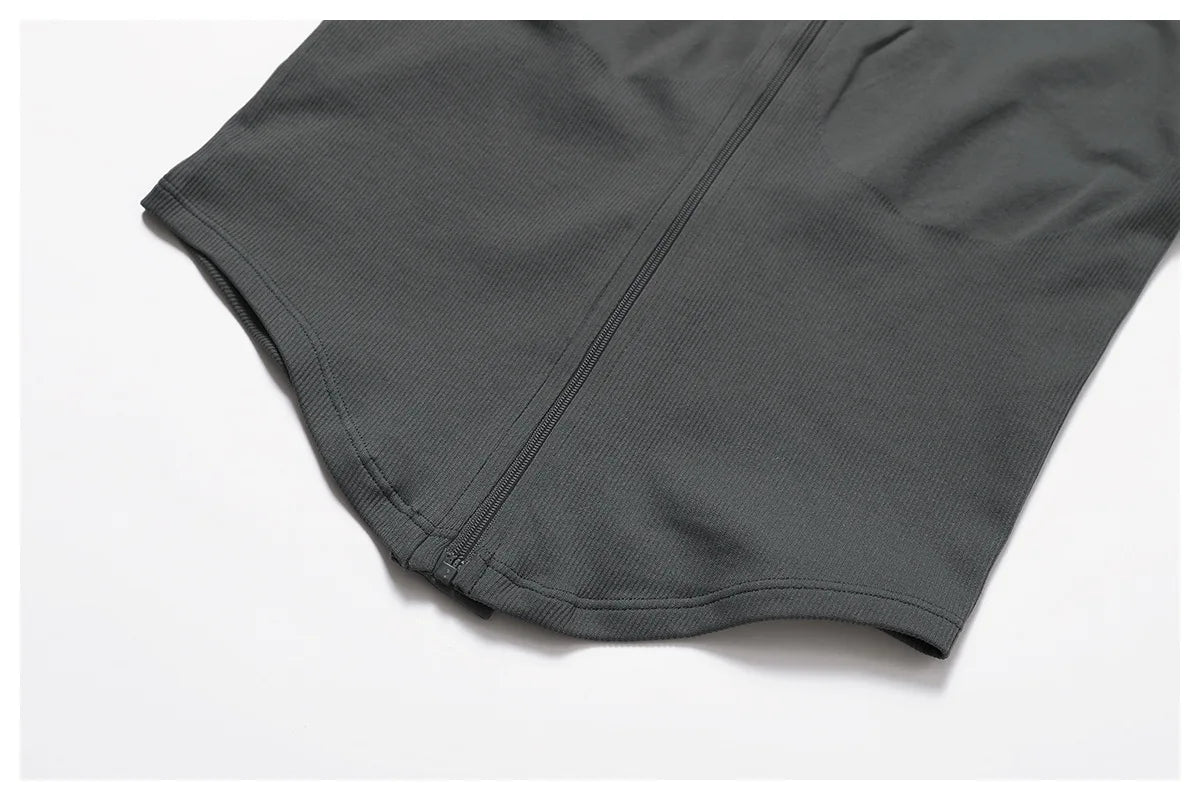 Nahtlose Sport Zipper-Jacke