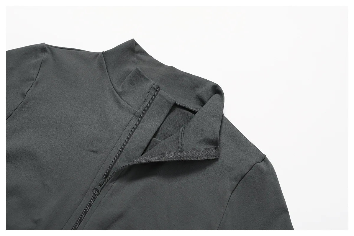 Nahtlose Sport Zipper-Jacke